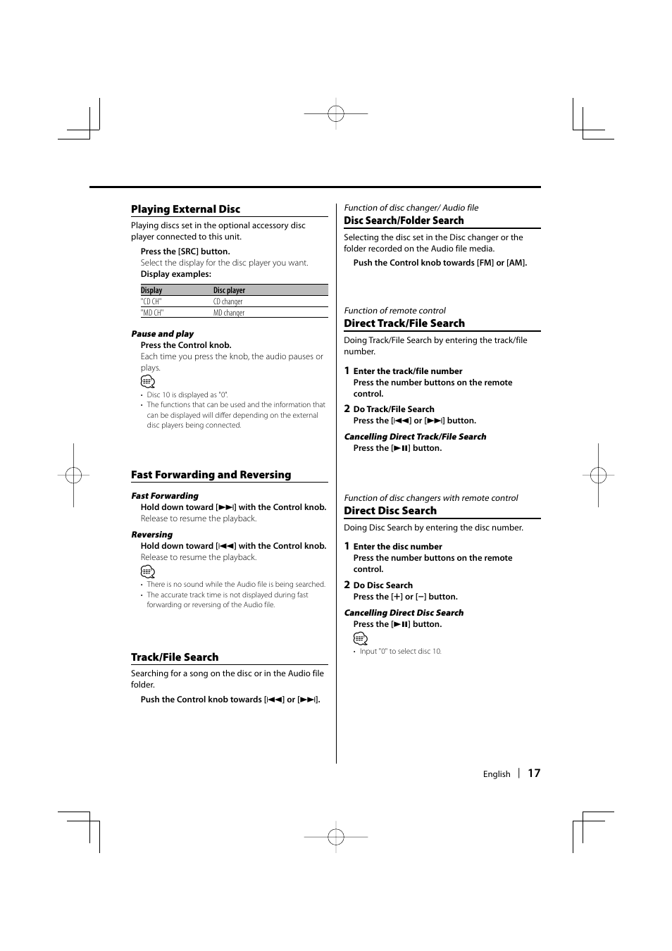 Kenwood B64-3537-00/00 KDC-W5037Y User Manual | Page 17 / 36