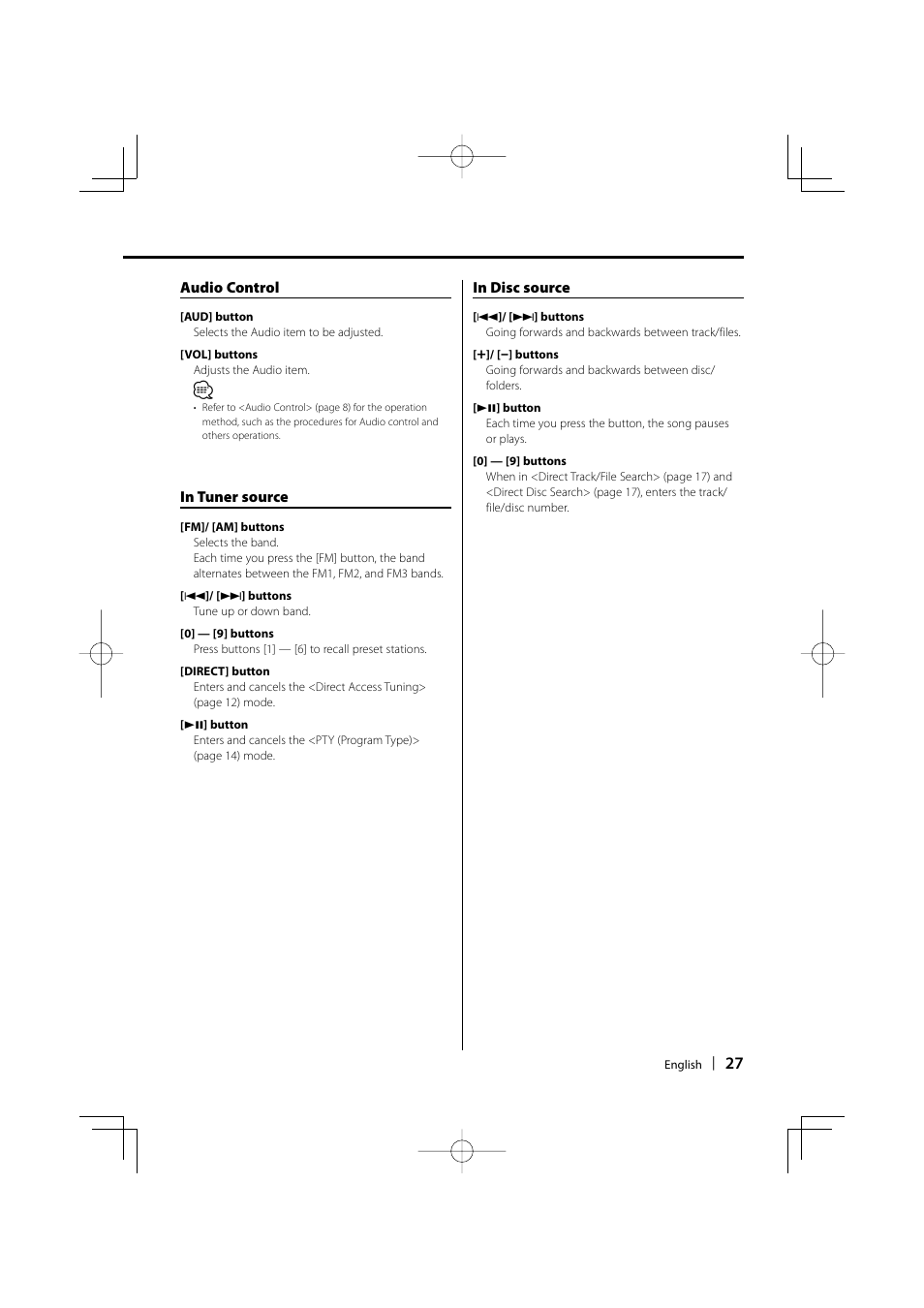 Kenwood B64-3537-00/00 KDC-W5037Y User Manual | Page 27 / 36