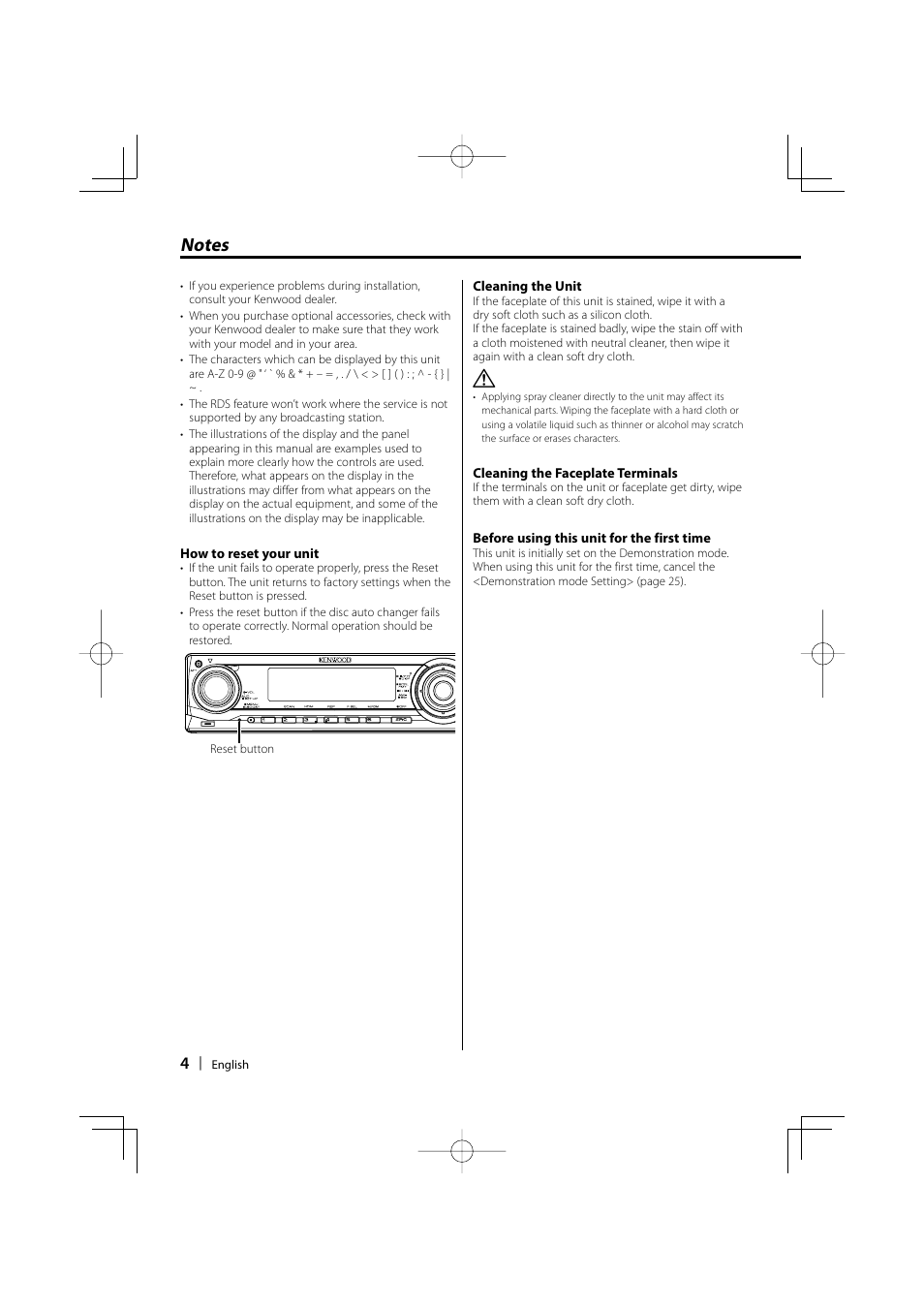 Kenwood B64-3537-00/00 KDC-W5037Y User Manual | Page 4 / 36