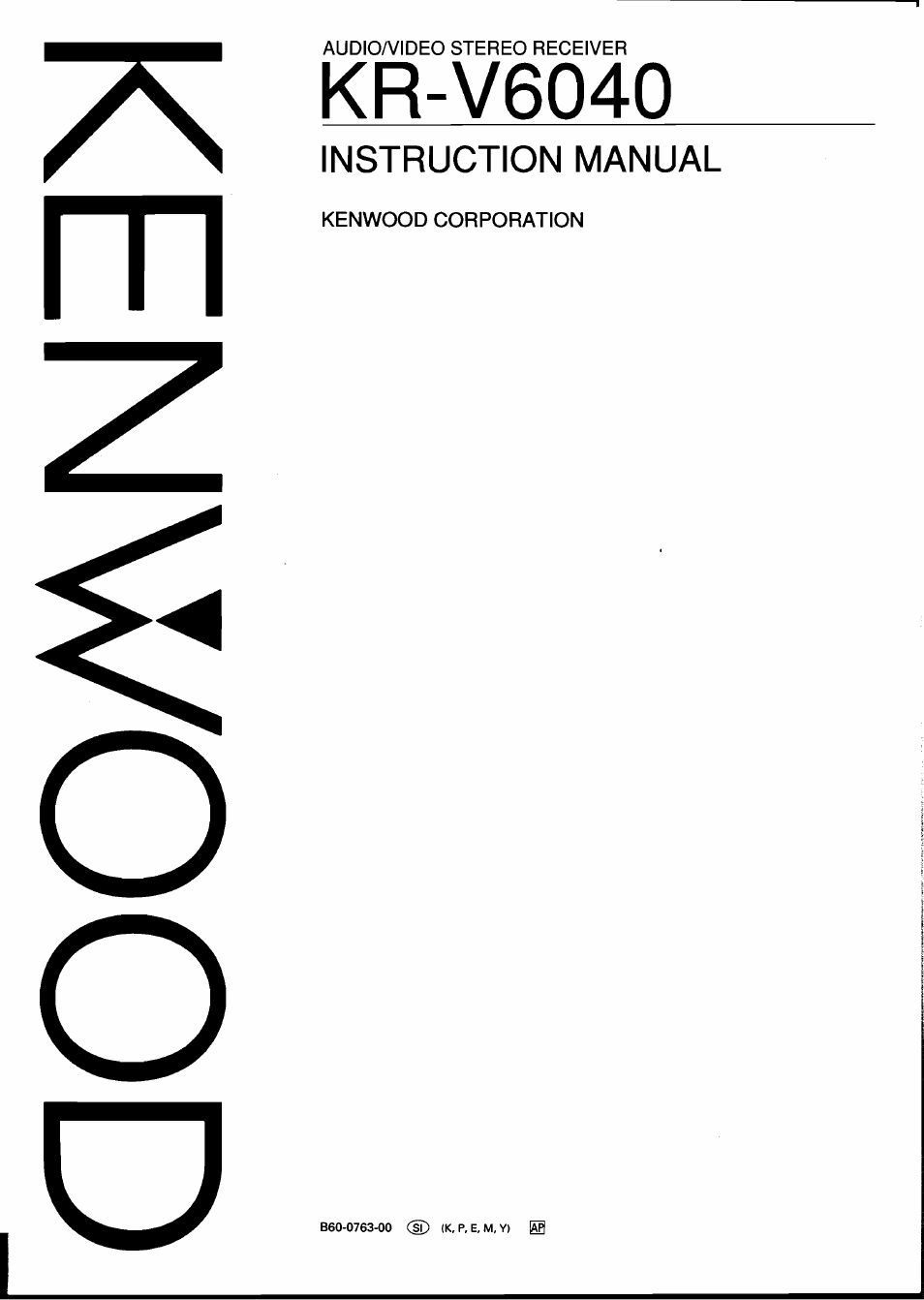 Kenwood B60-0763-00 User Manual | 24 pages