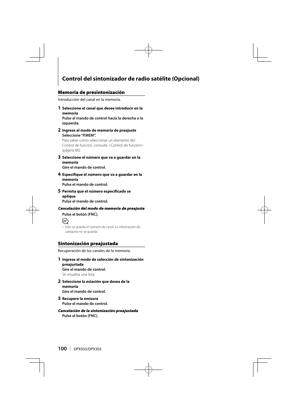 Kenwood DPX503 User Manual | Page 100 / 112