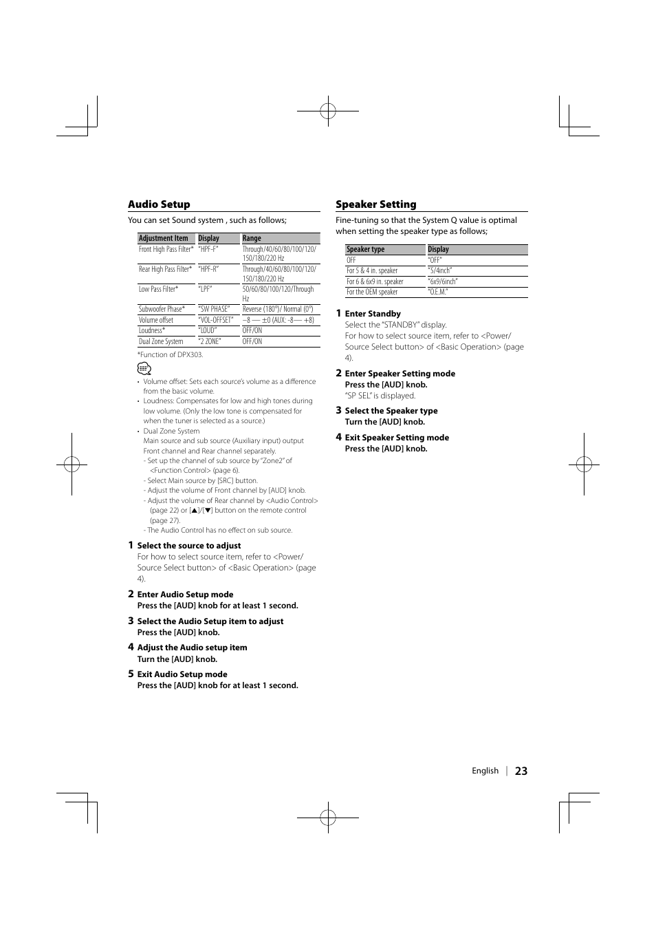Kenwood DPX503 User Manual | Page 23 / 112