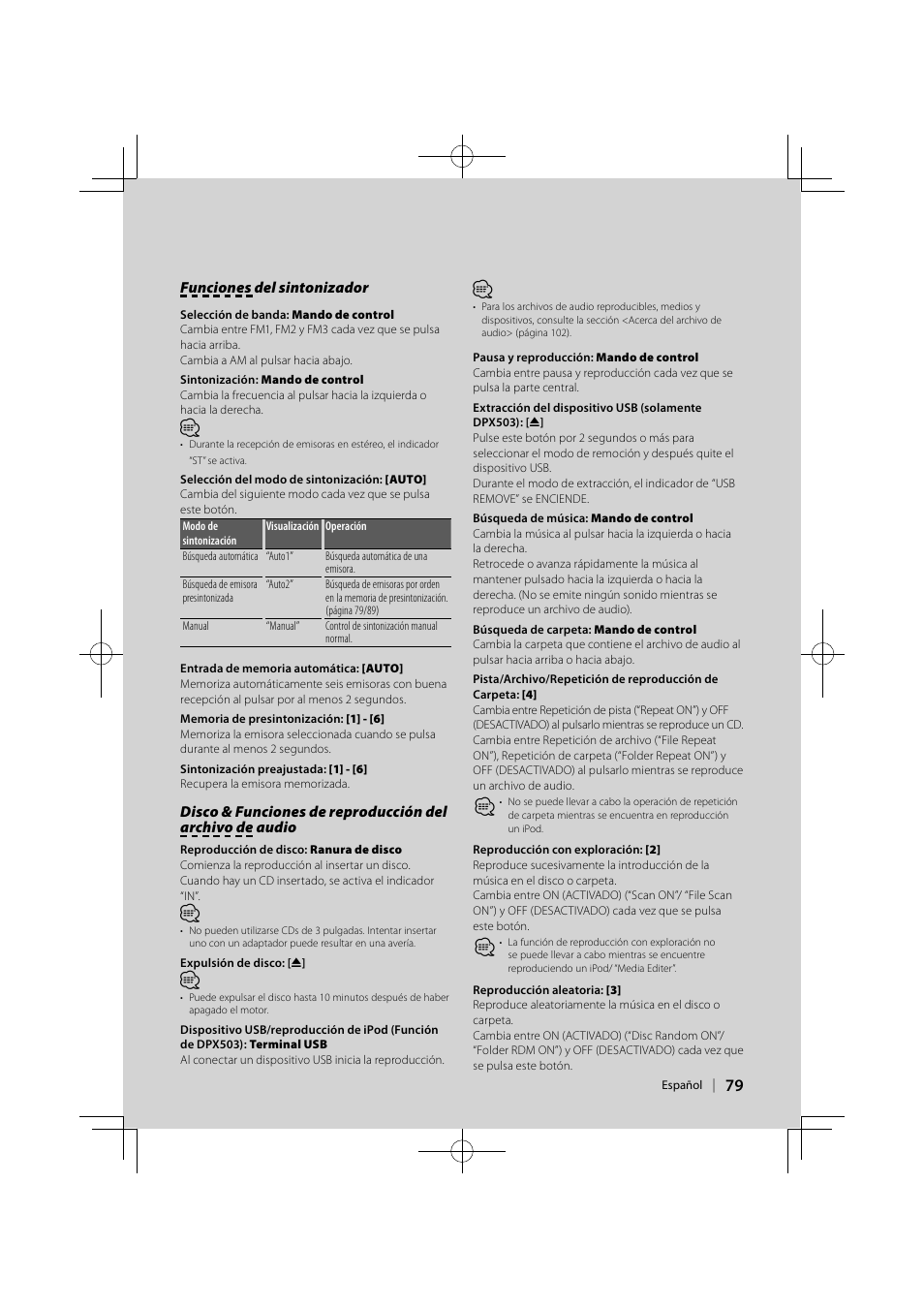 Kenwood DPX503 User Manual | Page 79 / 112