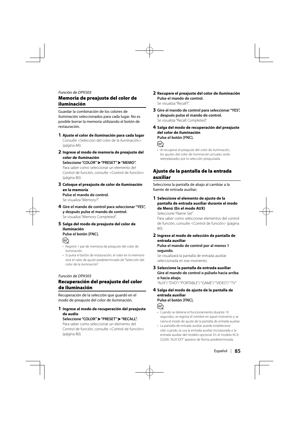 Kenwood DPX503 User Manual | Page 85 / 112