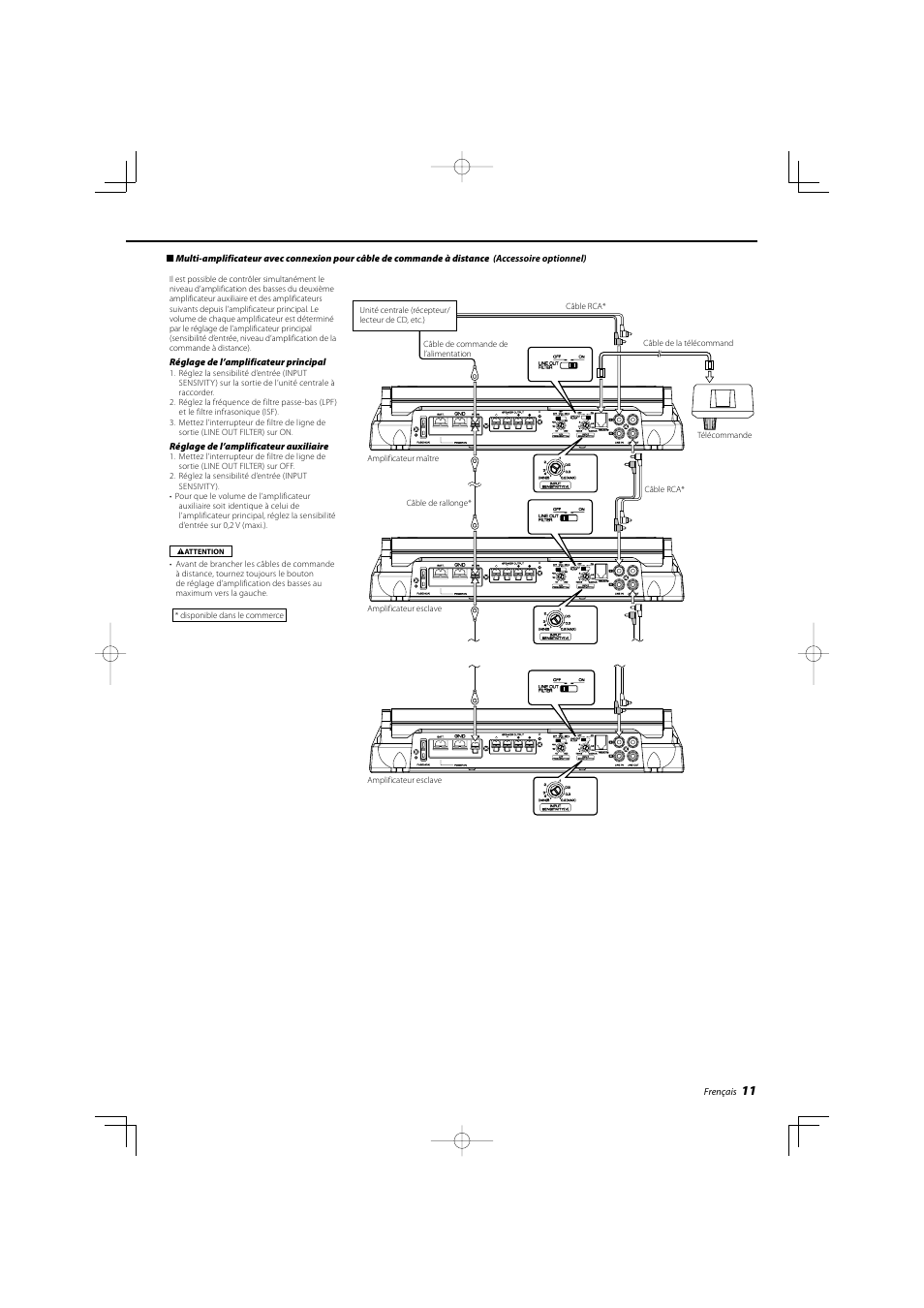 Kenwood eXcelon KAC-X10D User Manual | Page 11 / 20