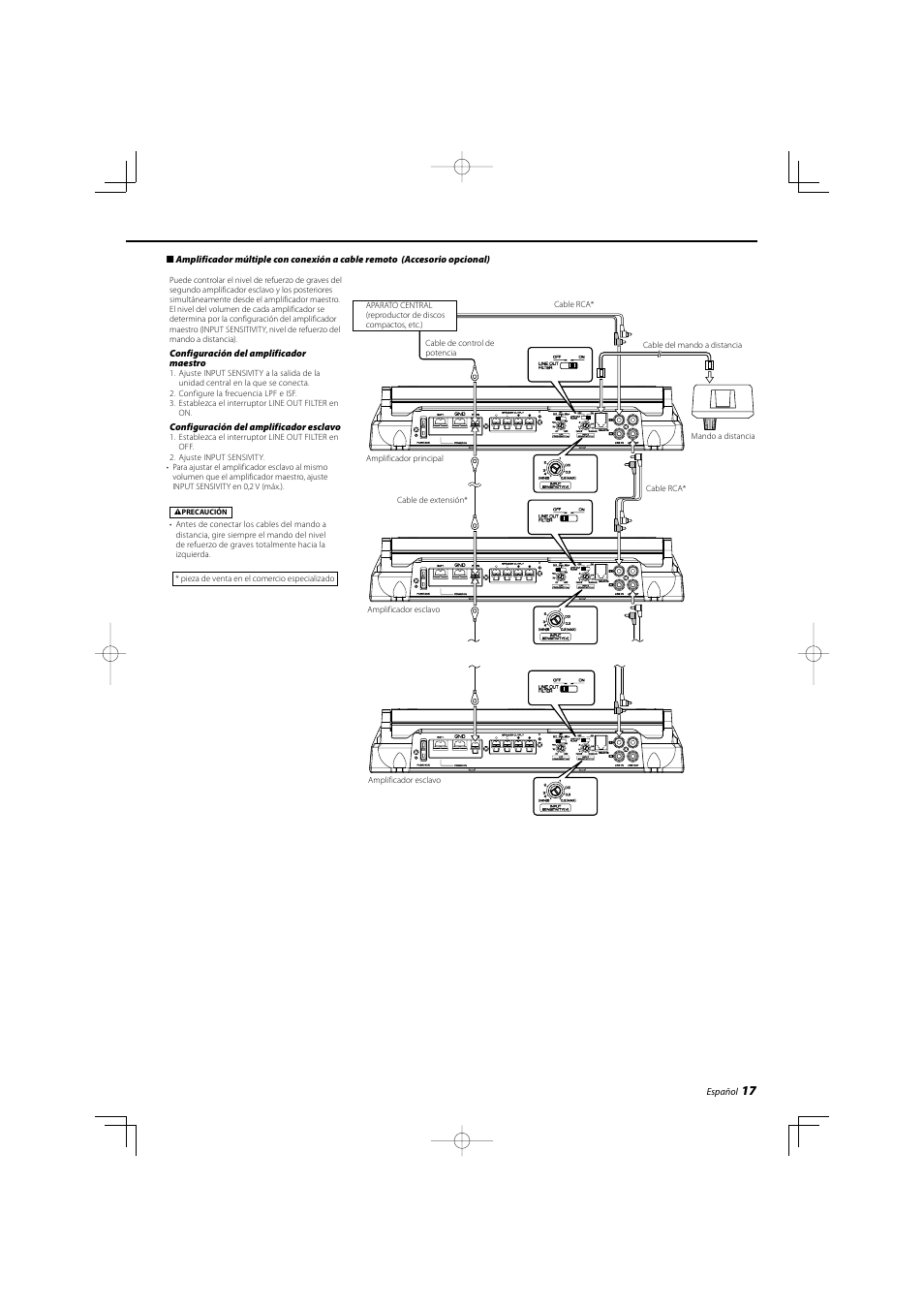 Kenwood eXcelon KAC-X10D User Manual | Page 17 / 20