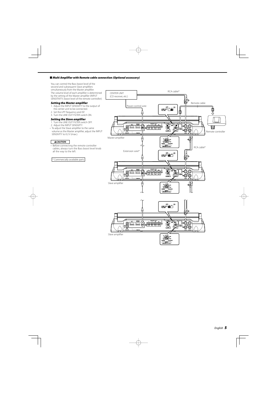 Kenwood eXcelon KAC-X10D User Manual | Page 5 / 20