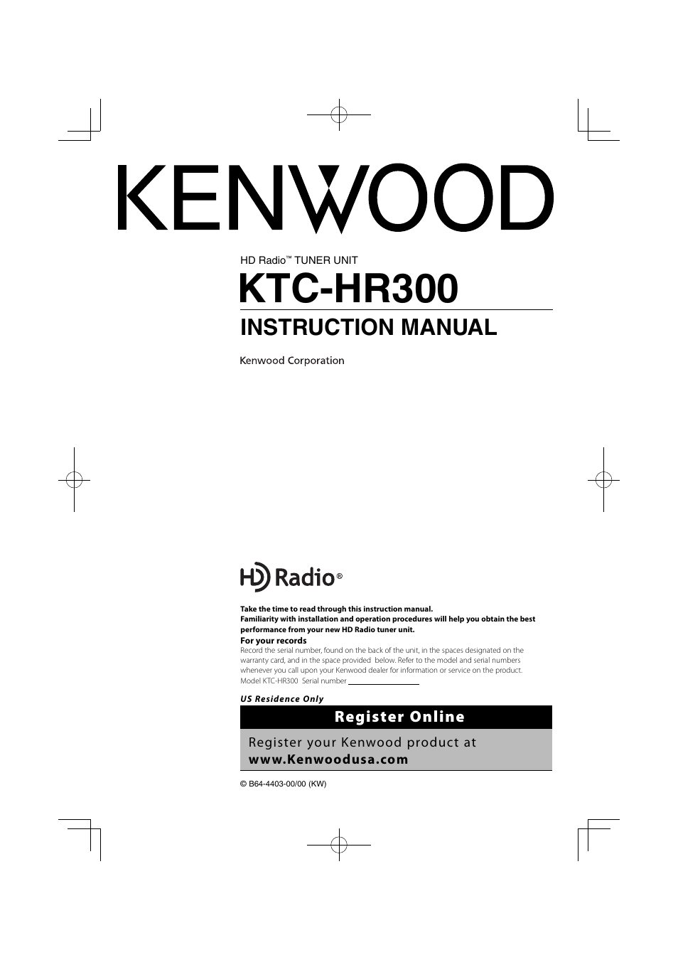 Kenwood eXcelon KDC-X789 User Manual | 14 pages