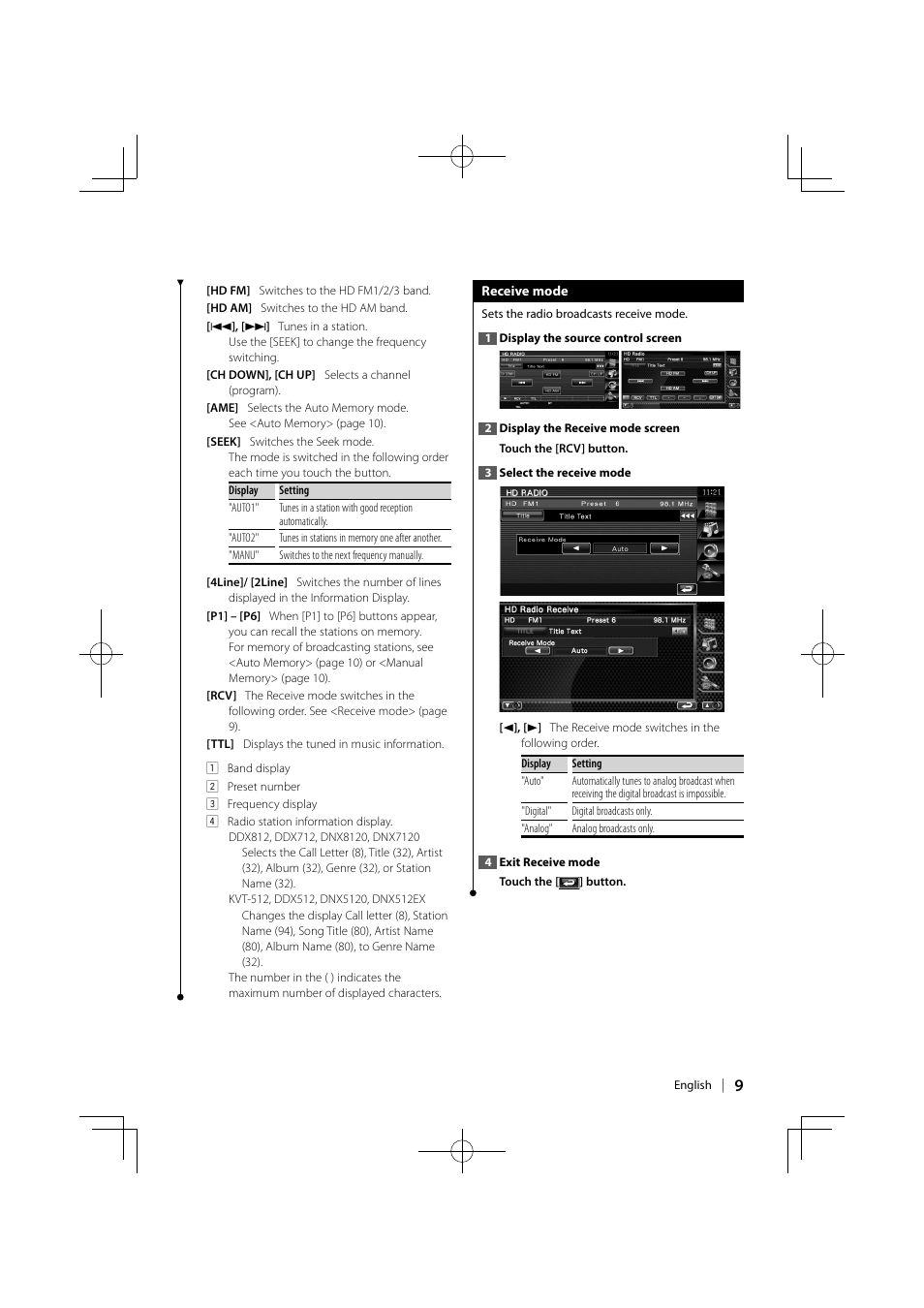 Kenwood eXcelon KDC-X789 User Manual | Page 9 / 14