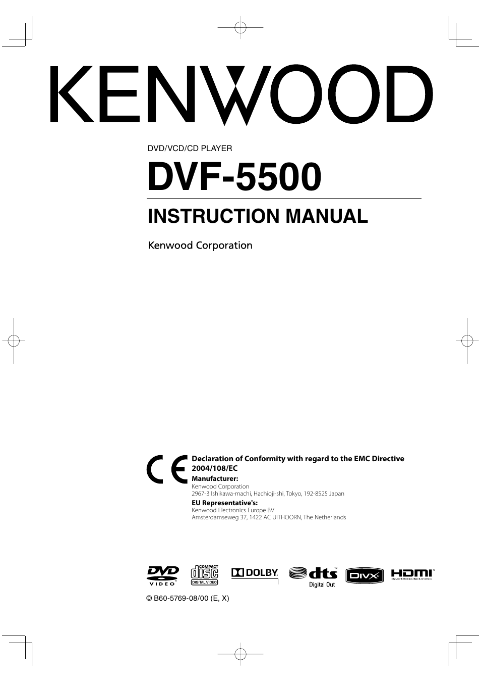 Kenwood DVF-5500 User Manual | 36 pages