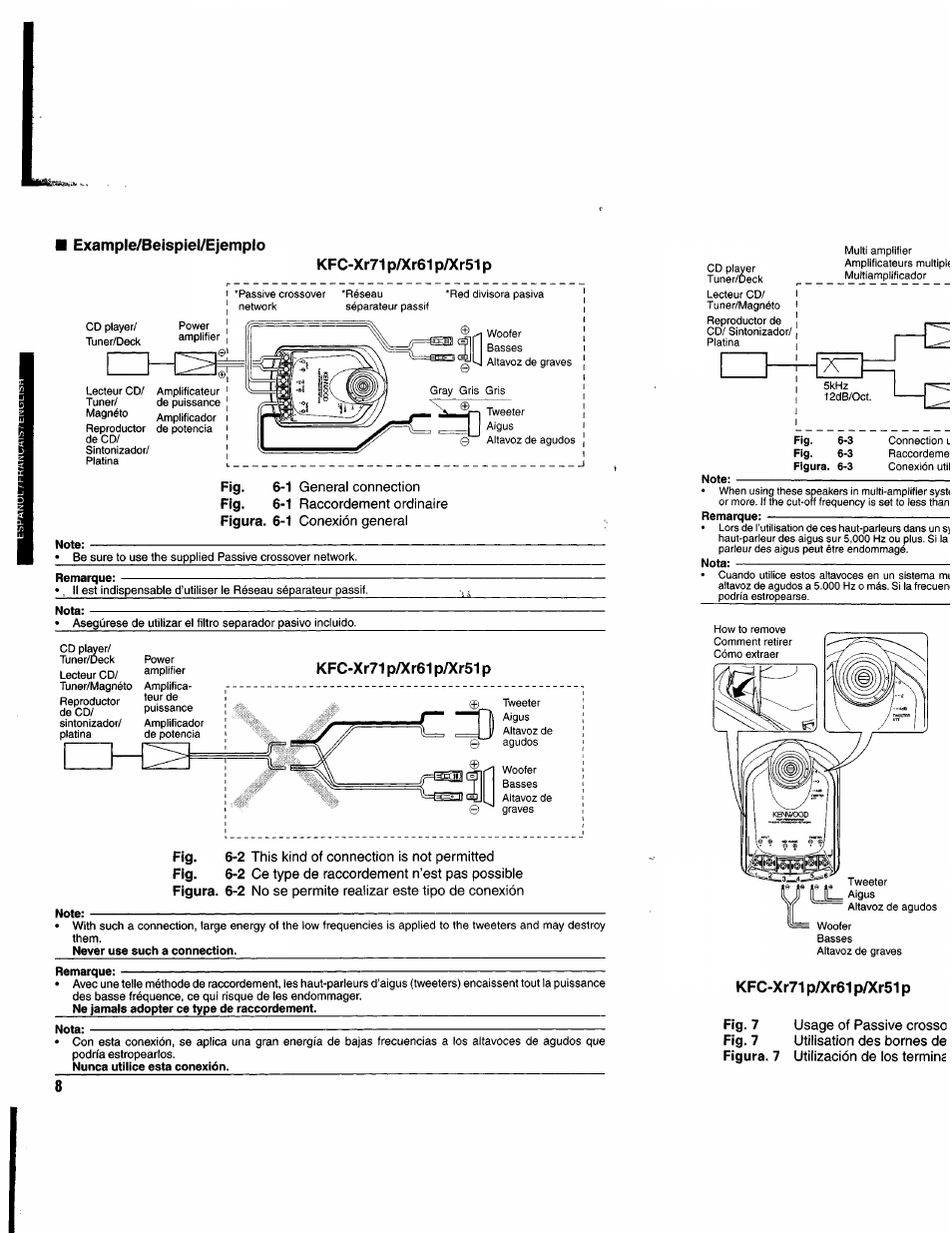 Example/beispiel/ejempio | Kenwood DV-505 User Manual | Page 8 / 15