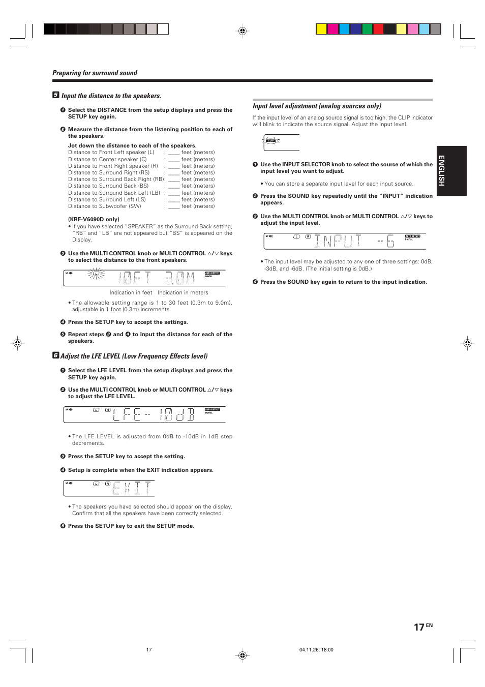 Kenwood KRF-V5090D User Manual | Page 17 / 36