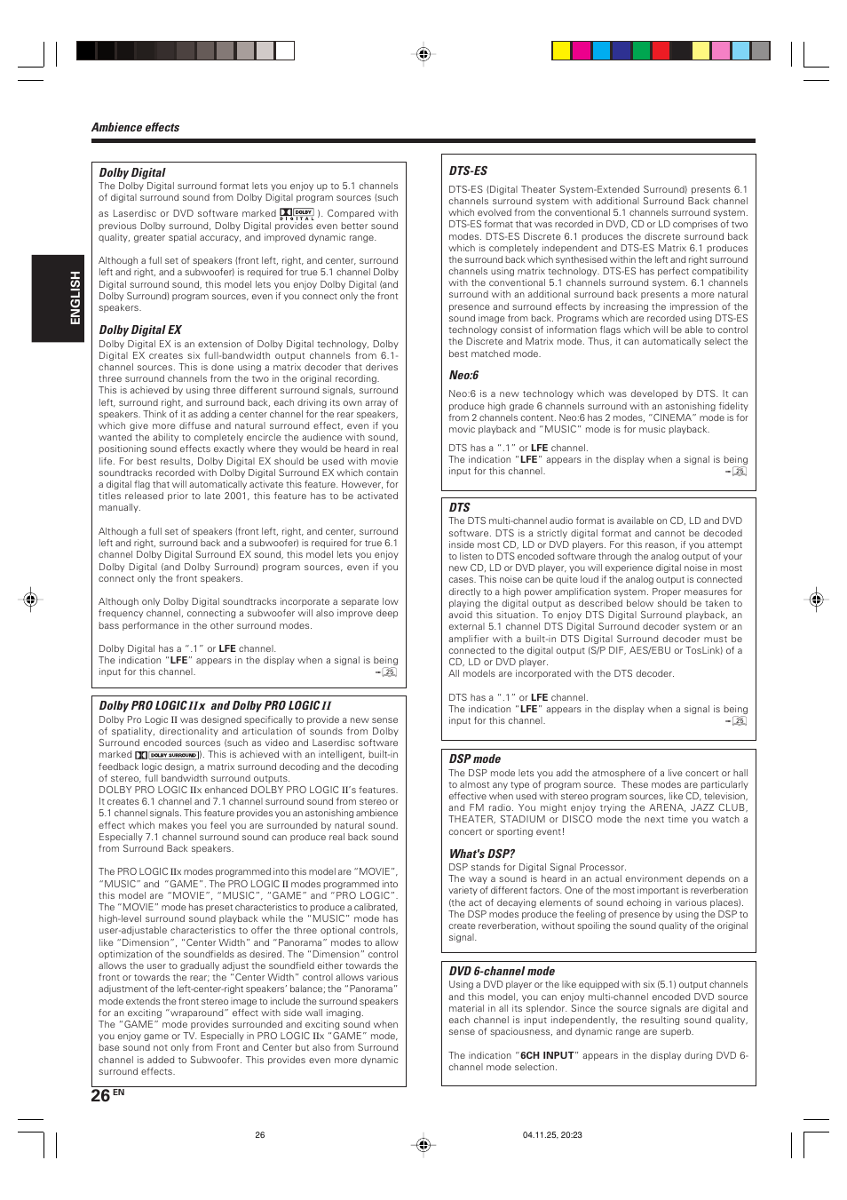 Kenwood KRF-V5090D User Manual | Page 26 / 36