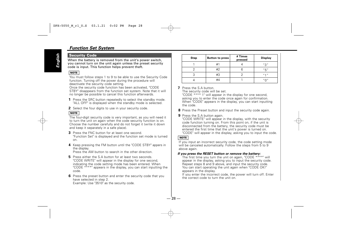 Kenwood DPX-4020 User Manual | Page 28 / 40