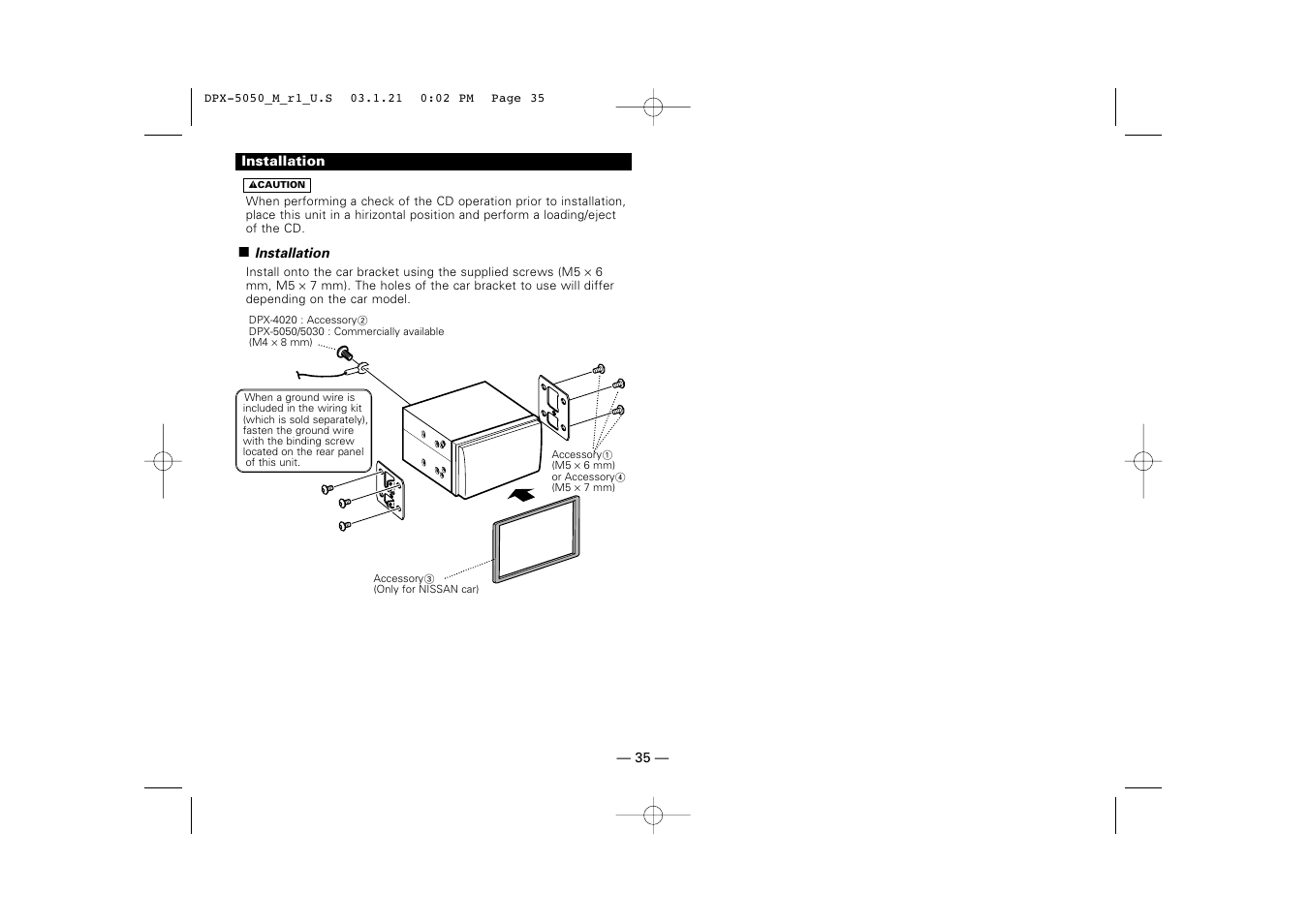 Kenwood DPX-4020 User Manual | Page 35 / 40