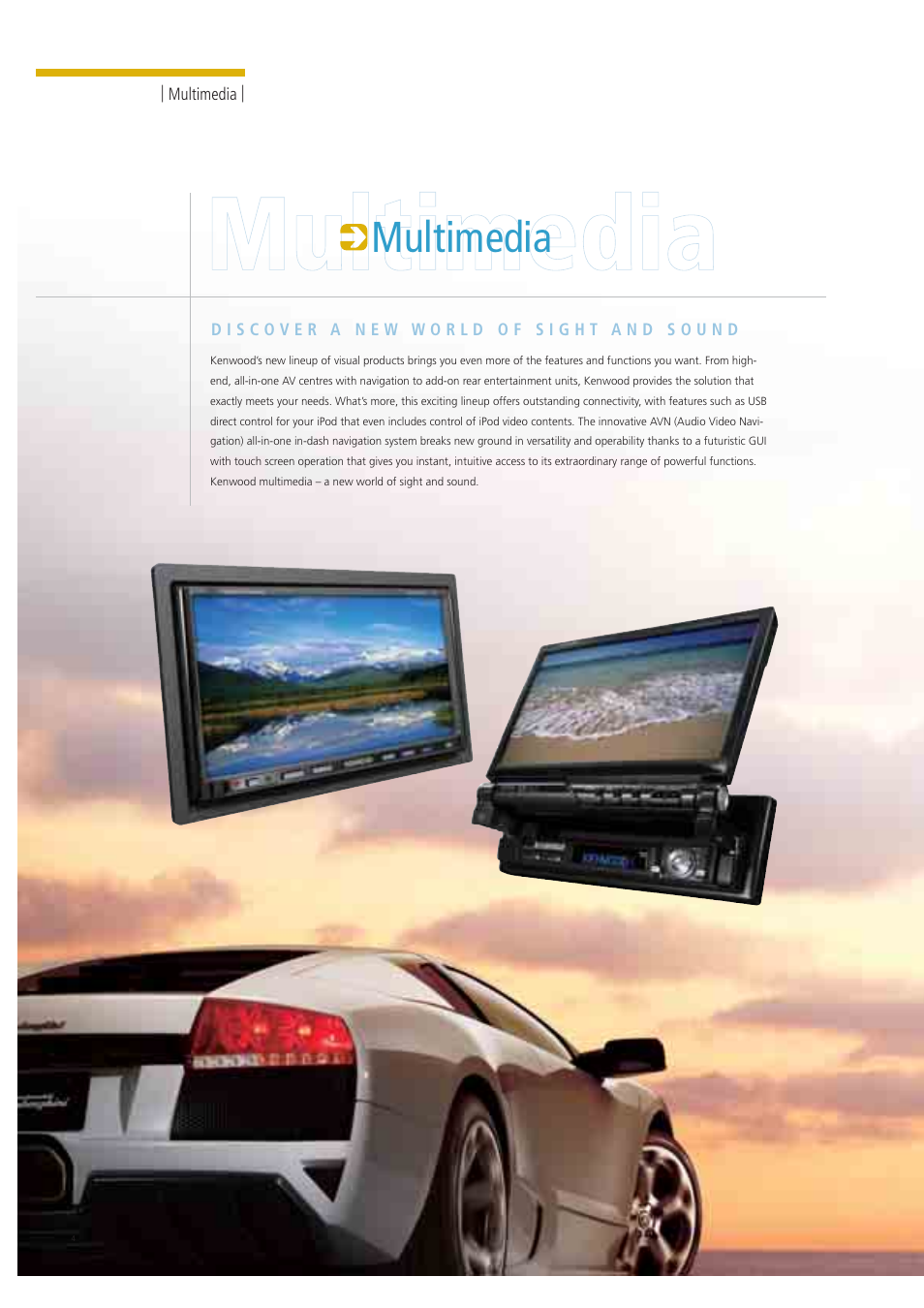 Multimedia | Kenwood Car Entertainment System User Manual | Page 4 / 19