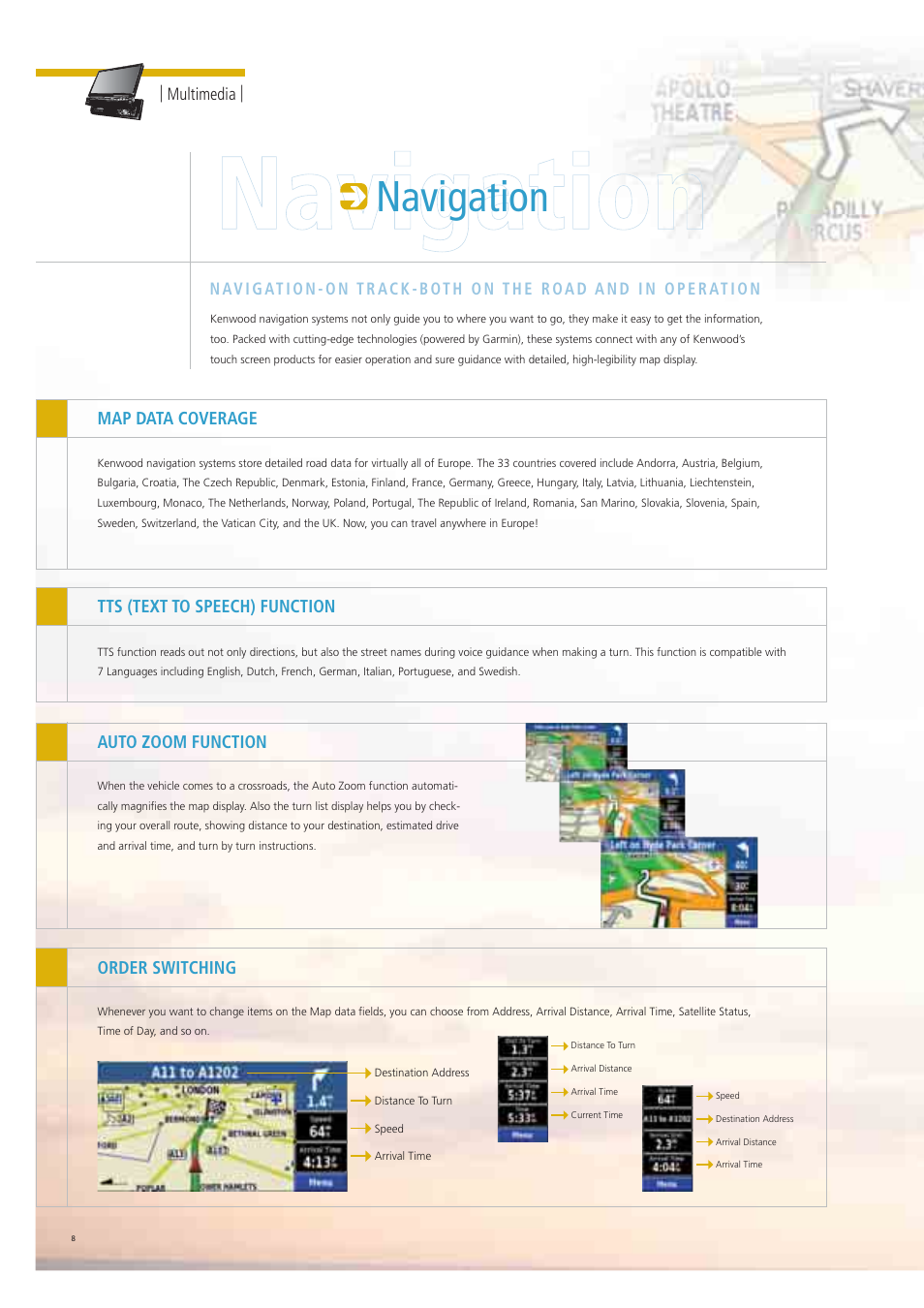 Navigation | Kenwood Car Entertainment System User Manual | Page 8 / 19