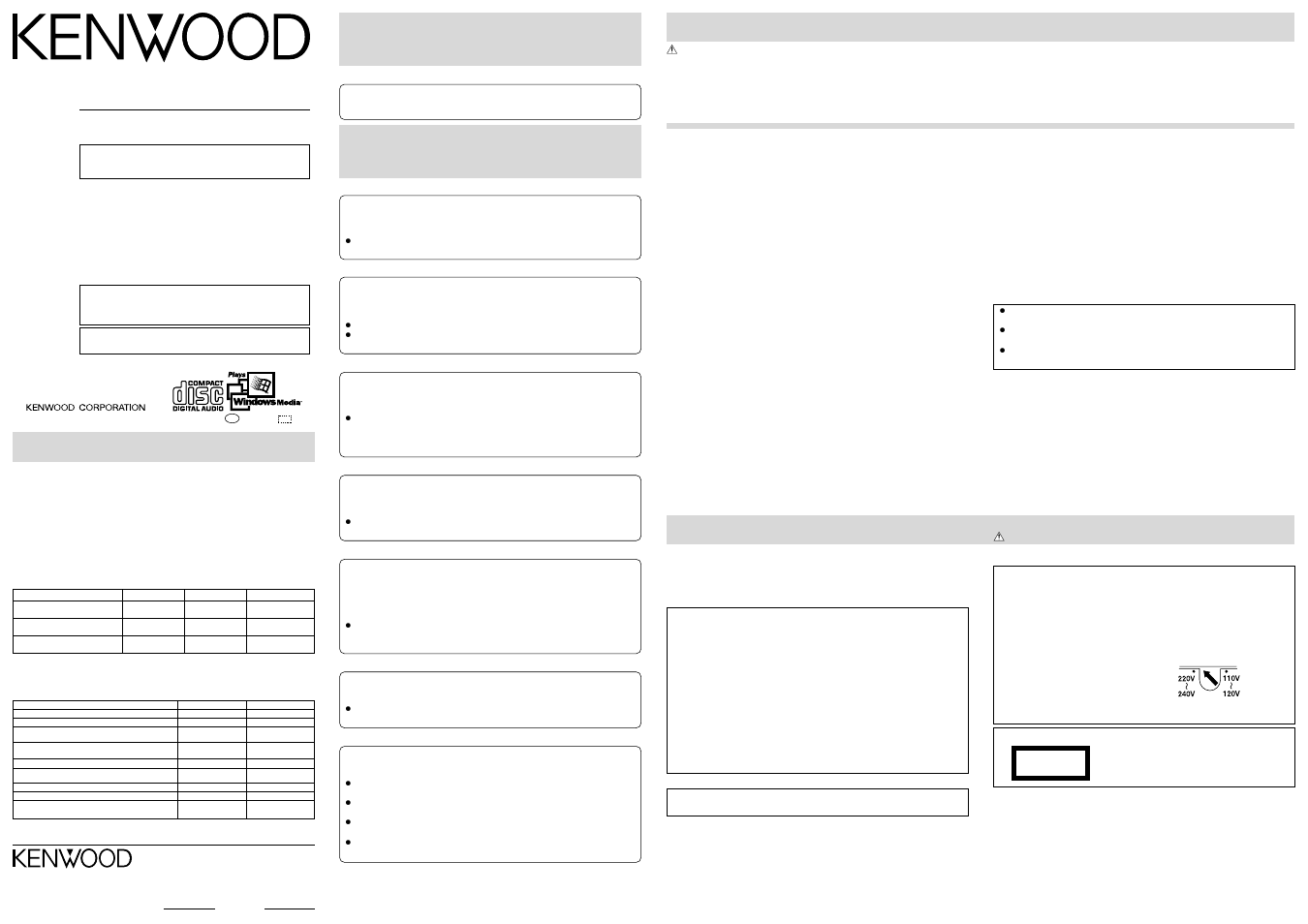 Kenwood DPC-MP727 User Manual | 4 pages