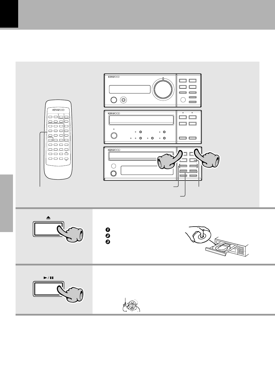 Playback of cd | Kenwood FM/AM Reciever R-SE7 User Manual | Page 20 / 56