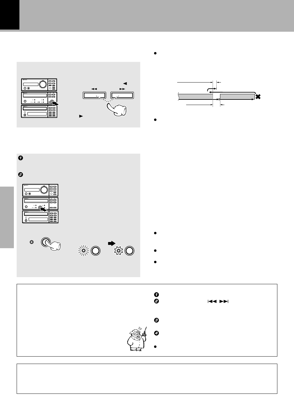 Automatic adjustment of the recording level (crls), Dolby hx pro, Points for recording from a cd or an md | Kenwood FM/AM Reciever R-SE7 User Manual | Page 30 / 56