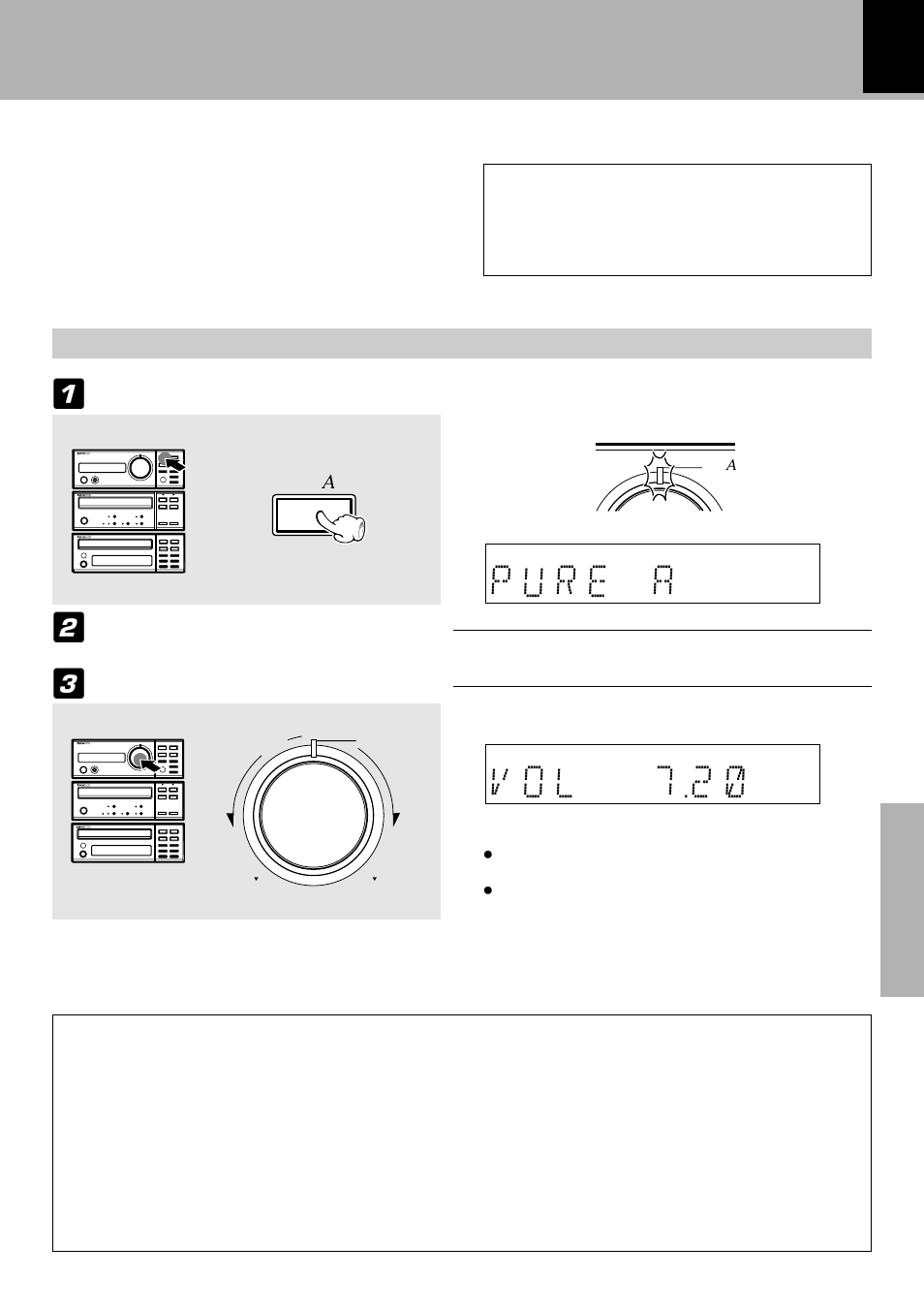 Listening with high sound quality (pure a), Listening in pure a mode | Kenwood FM/AM Reciever R-SE7 User Manual | Page 43 / 56