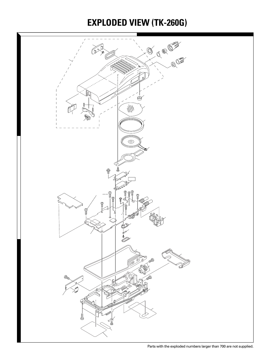 Exploded view (tk-260g) | Kenwood TK-270G User Manual | Page 30 / 50