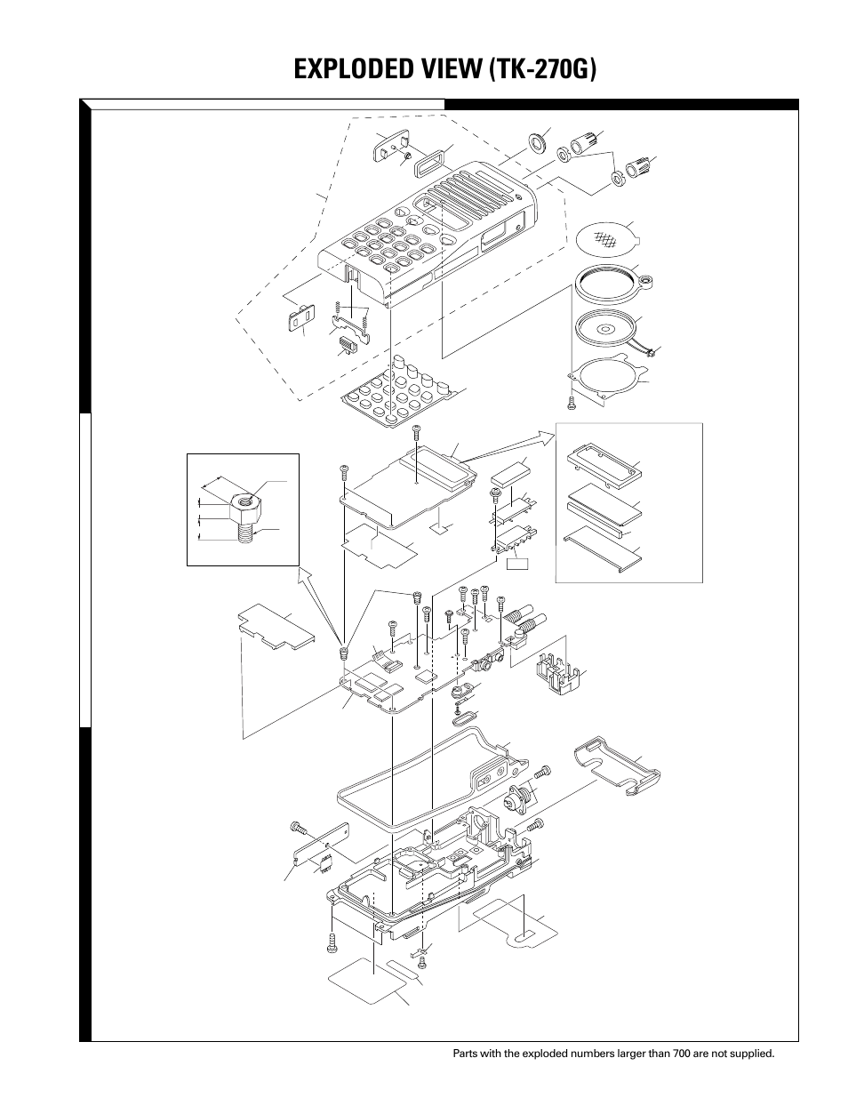 Exploded view (tk-270g) | Kenwood TK-270G User Manual | Page 31 / 50