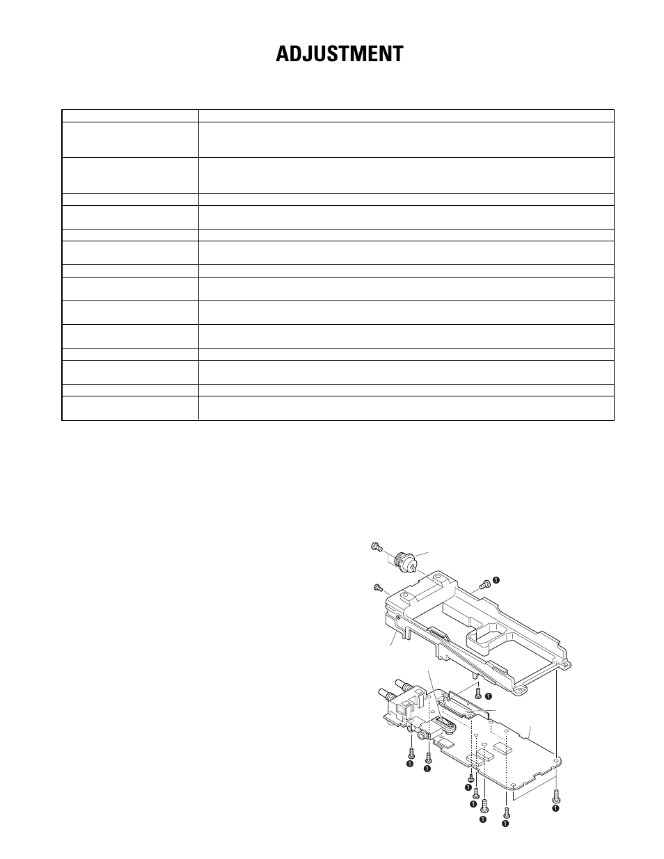 Adjustment, Test equipment required for alignment, Repair jig (chassis) | Kenwood TK-270G User Manual | Page 33 / 50