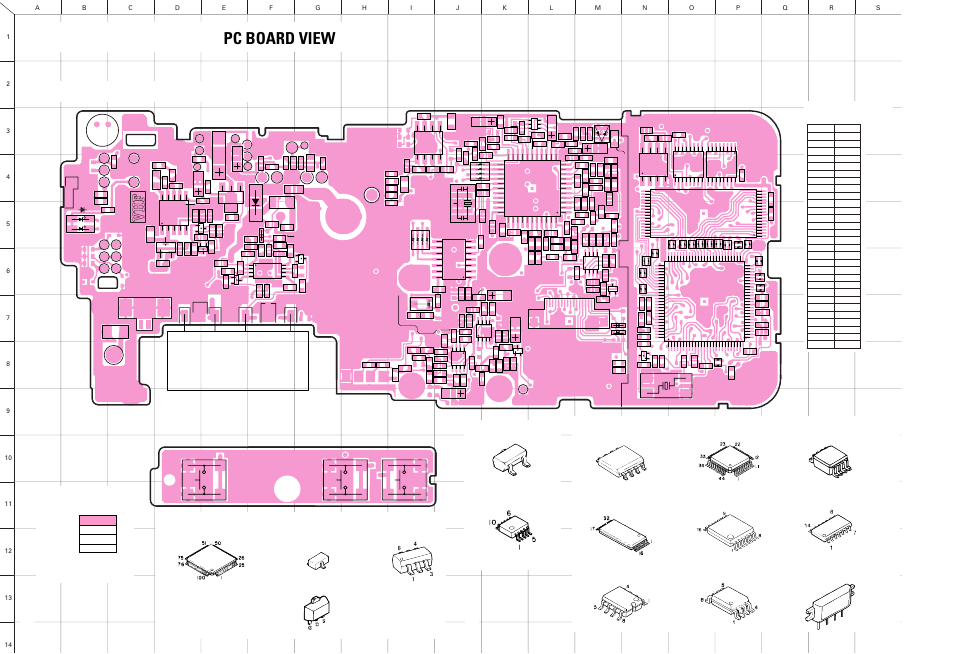 Pc board view | Kenwood TK-270G User Manual | Page 42 / 50