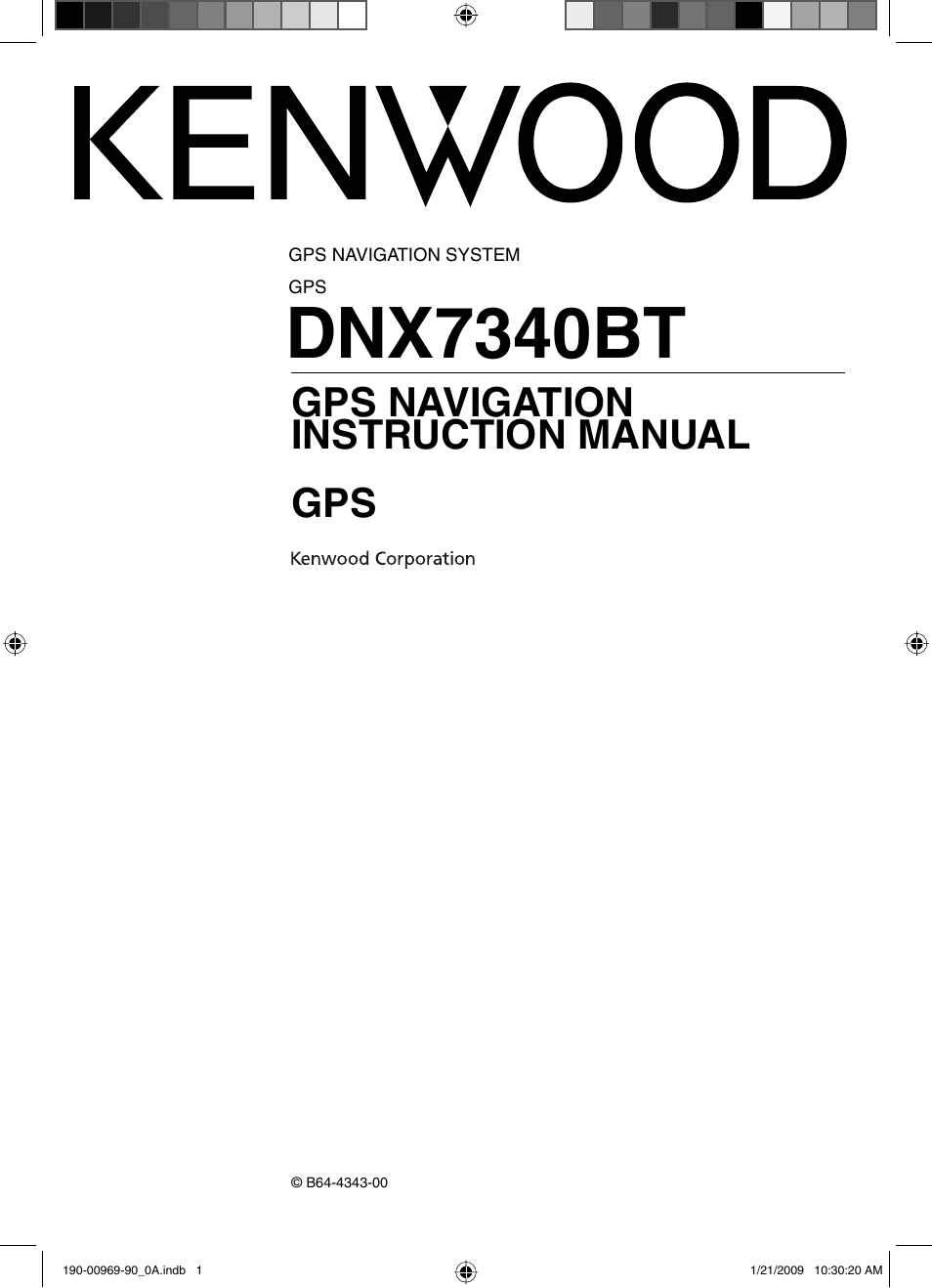 Kenwood DNX7340BT User Manual | 20 pages