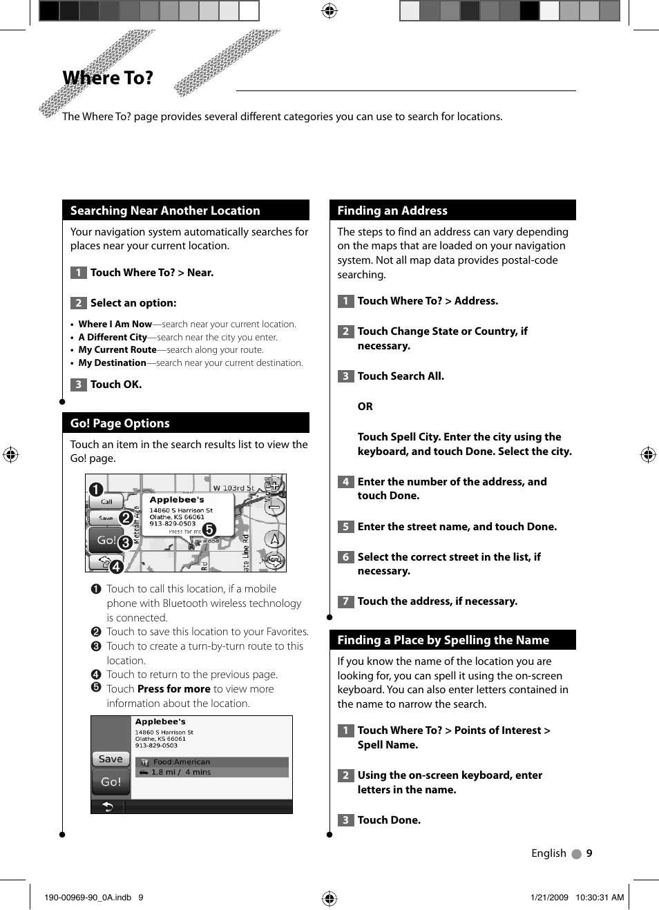 Where to | Kenwood DNX7340BT User Manual | Page 9 / 20