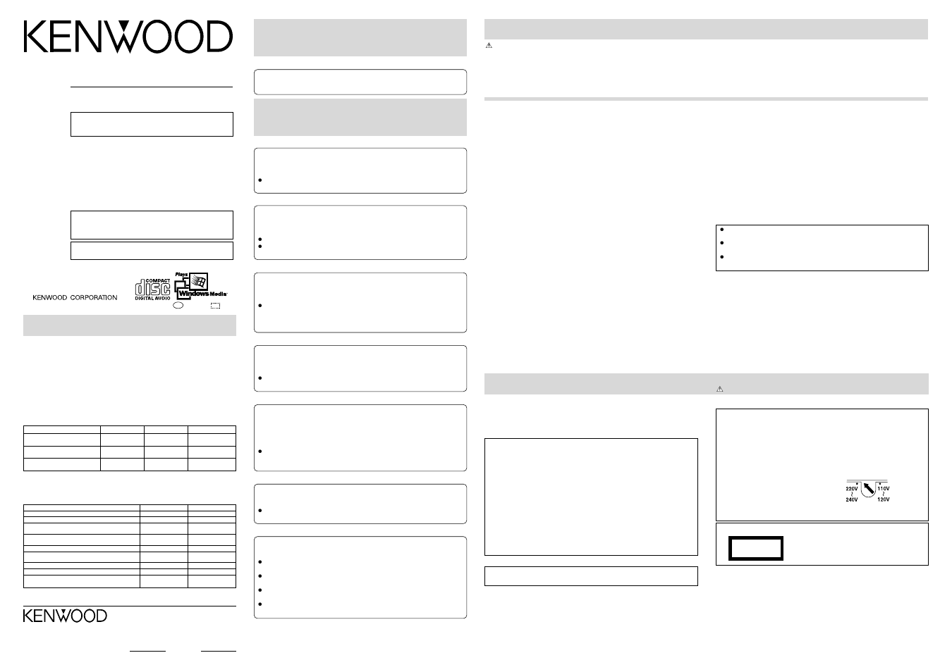 Kenwood DPC-MP727 User Manual | 4 pages