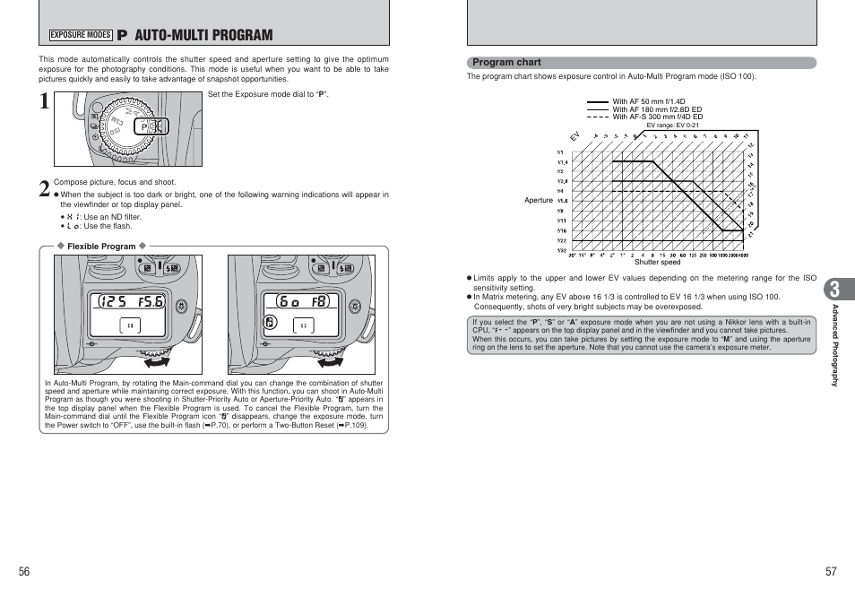 Pauto-multi program | FujiFilm FinePix S3Pro User Manual | Page 29 / 73