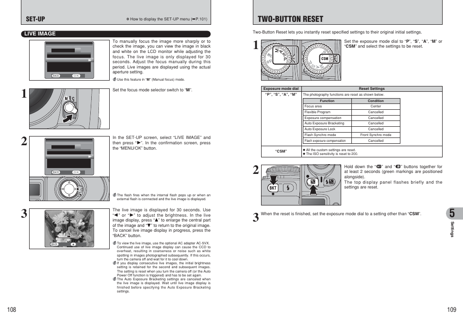 Two-button reset | FujiFilm FinePix S3Pro User Manual | Page 55 / 73