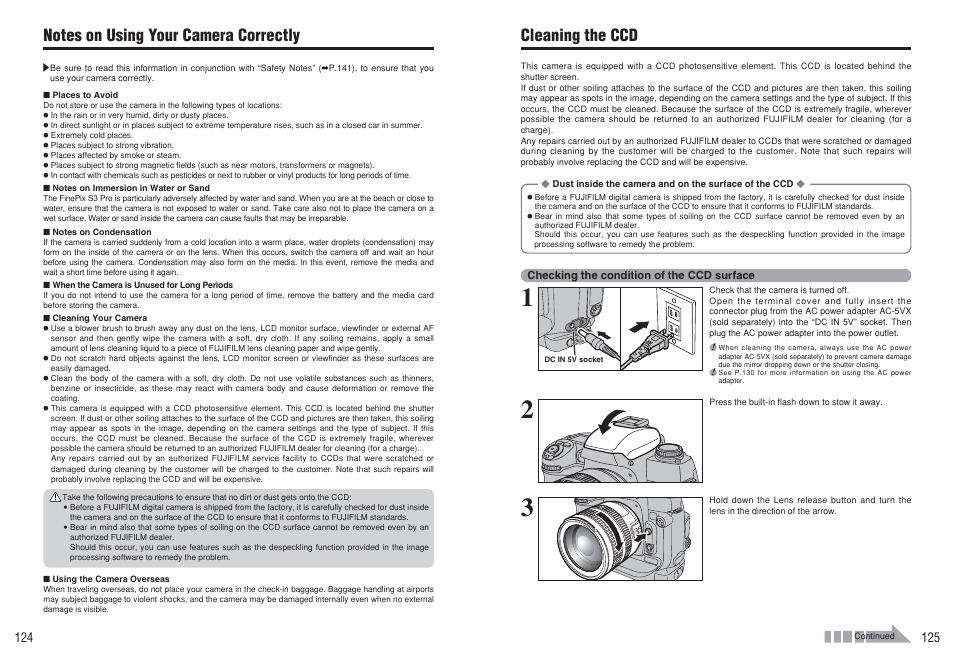 Cleaning the ccd | FujiFilm FinePix S3Pro User Manual | Page 63 / 73