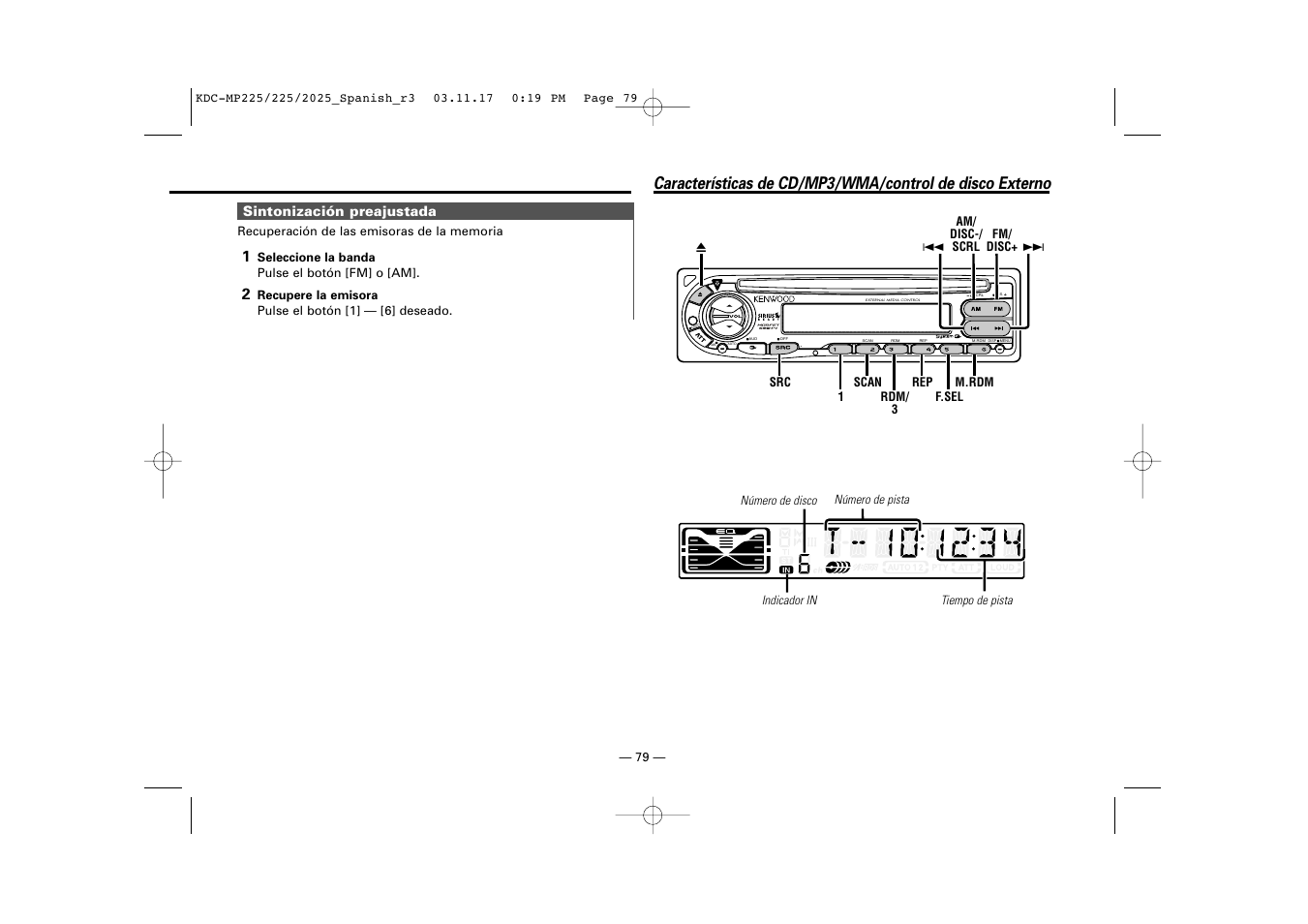 Kenwood KDC-2025 User Manual | Page 79 / 96