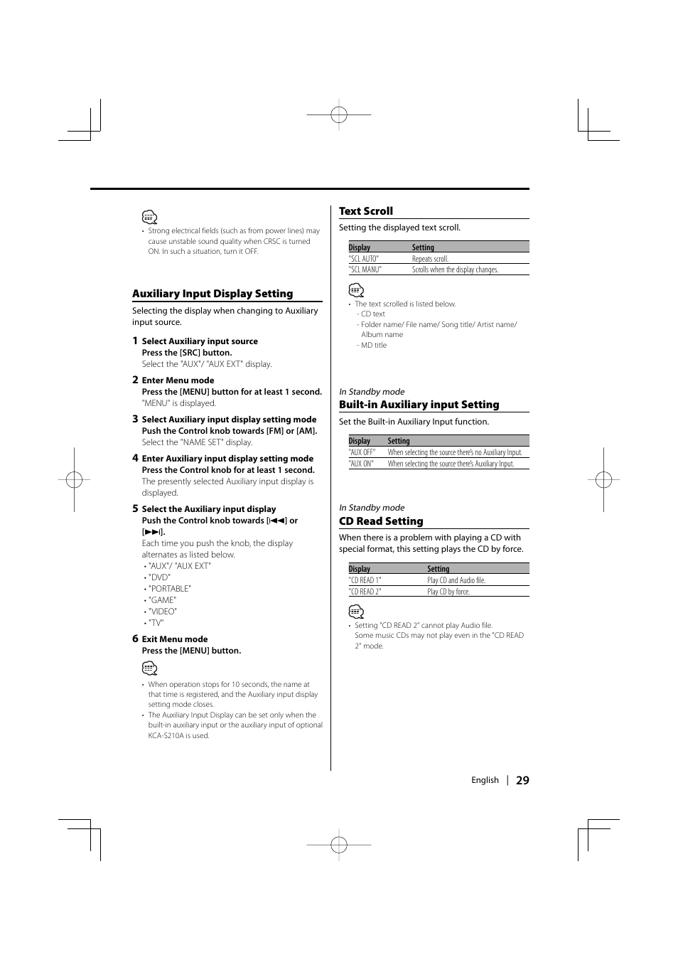 Kenwood DPX-MP2090U User Manual | Page 29 / 44