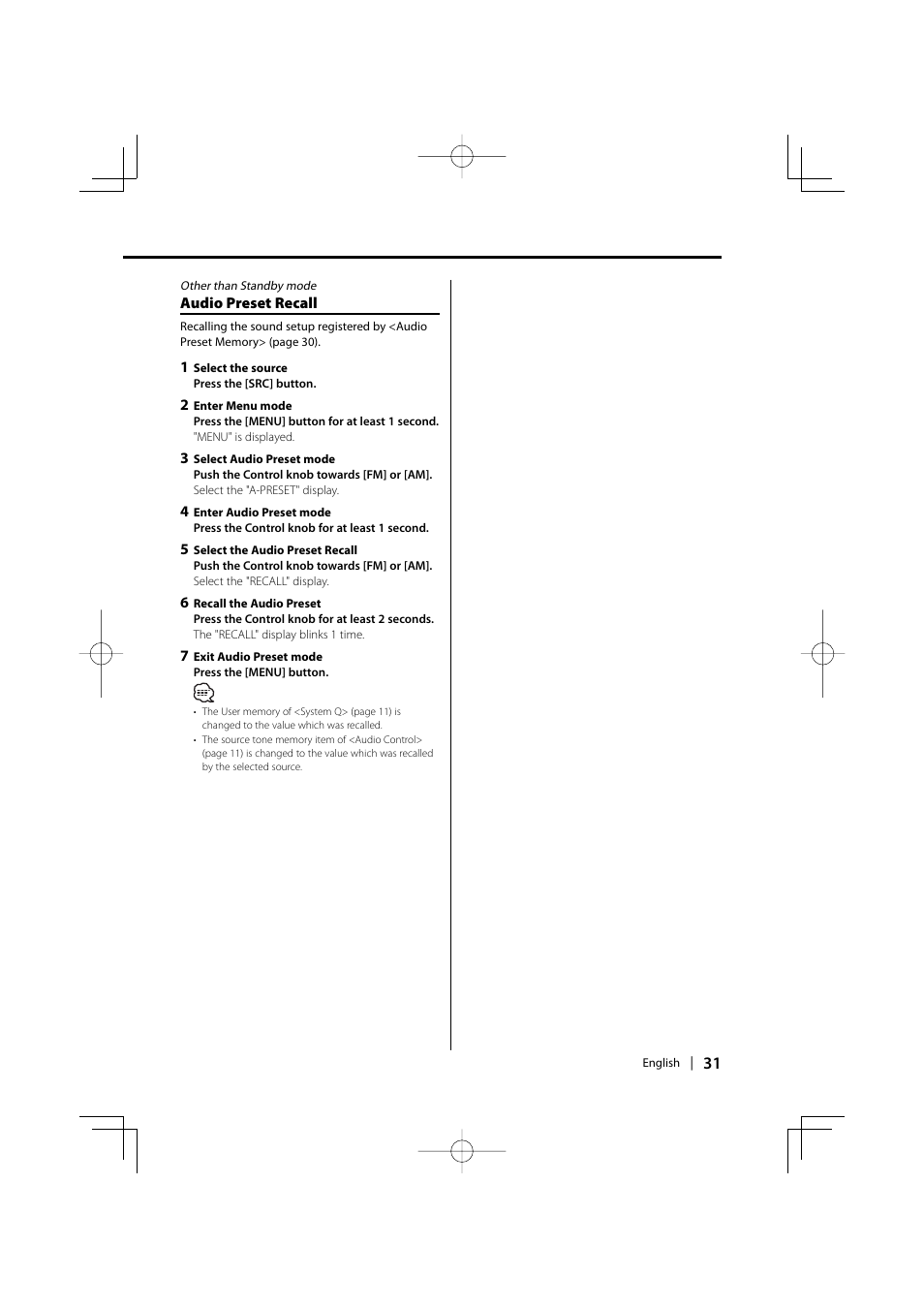 Kenwood DPX-MP2090U User Manual | Page 31 / 44