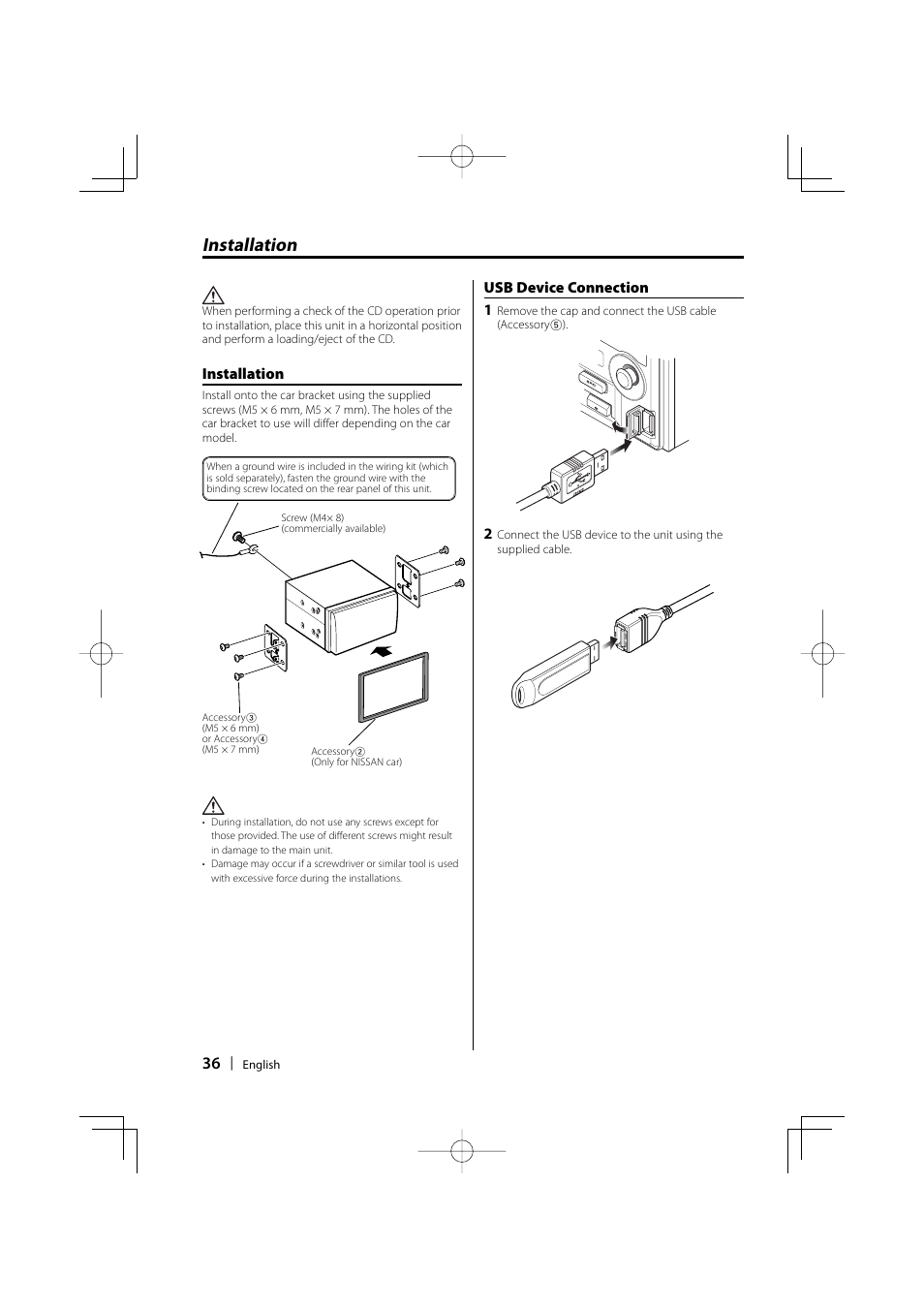 Installation | Kenwood DPX-MP2090U User Manual | Page 36 / 44