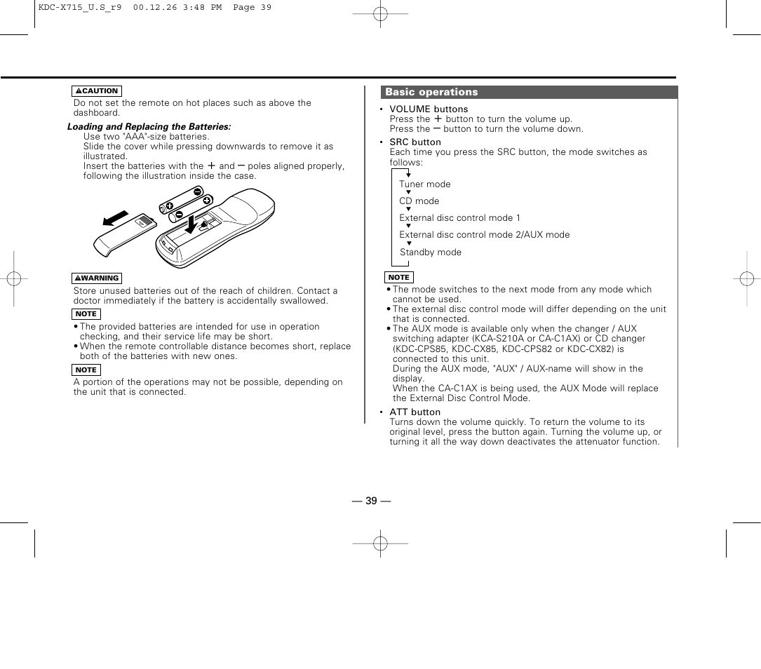Kenwood 715S User Manual | Page 39 / 52