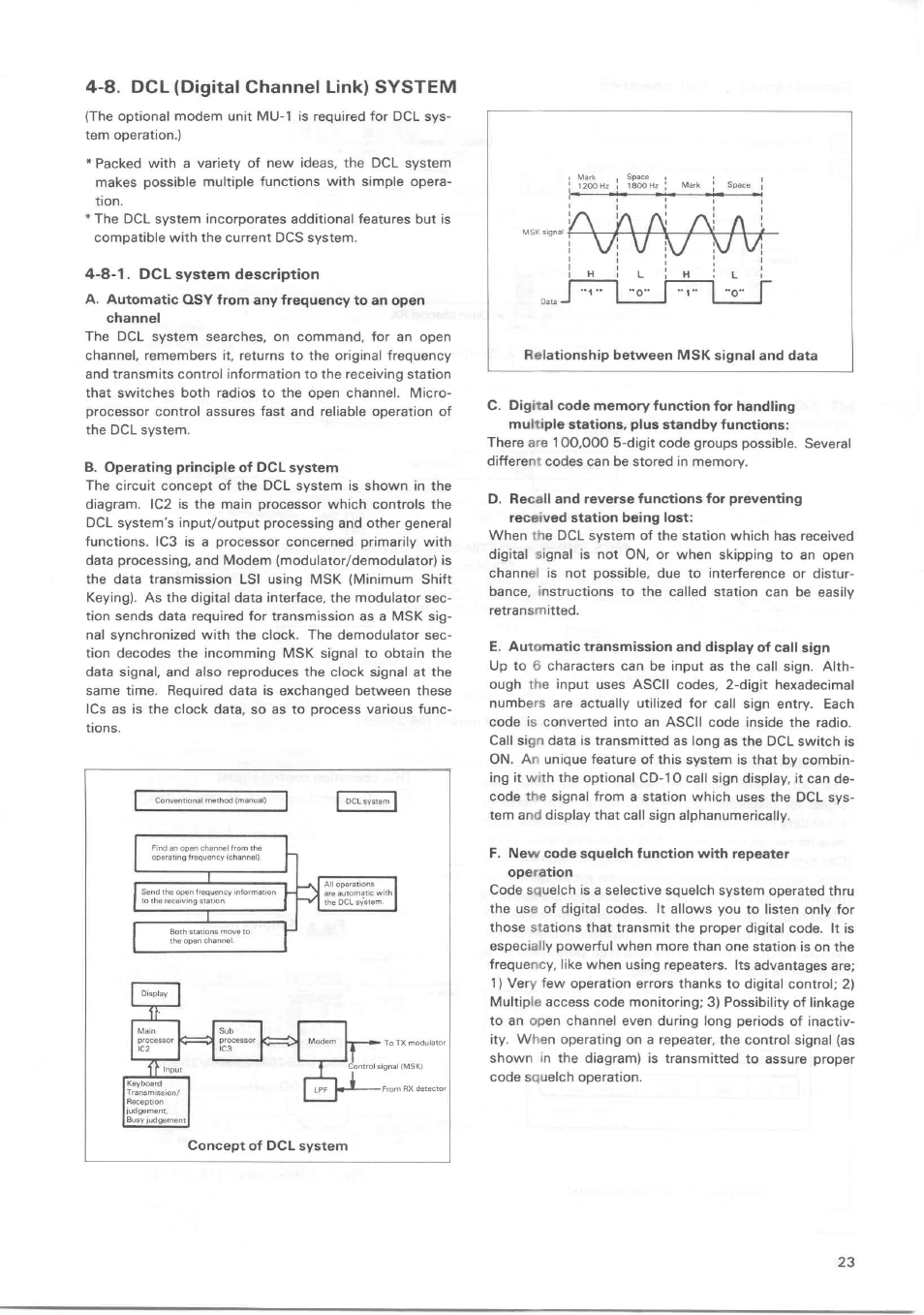 8-1. dcl system description, 8. dcl (digital channel link) system | Kenwood TM-3530A User Manual | Page 23 / 47