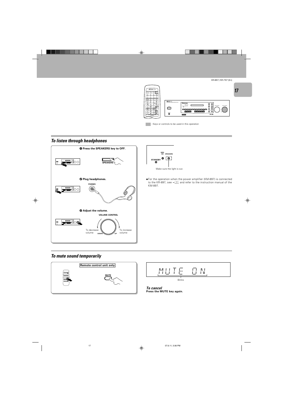 Kenwood KR-797 User Manual | Page 17 / 32