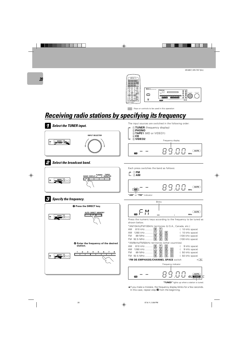 Kenwood KR-797 User Manual | Page 20 / 32