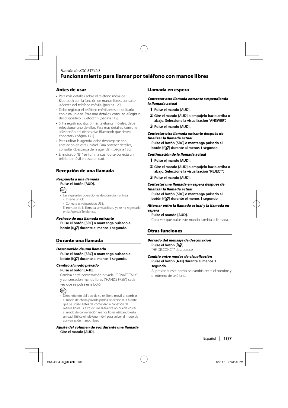 Kenwood KDC-BT742U User Manual | Page 107 / 140