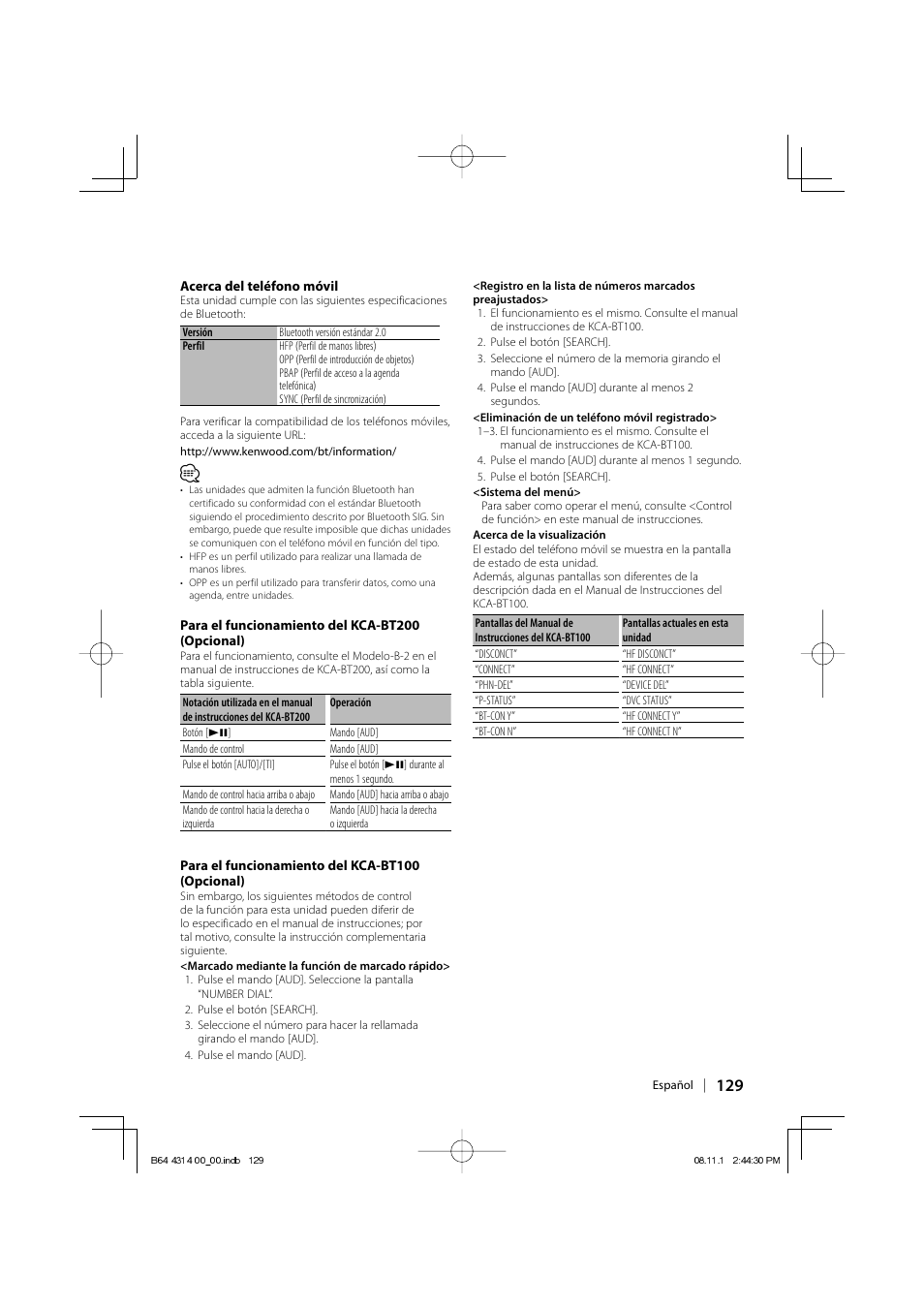 Kenwood KDC-BT742U User Manual | Page 129 / 140