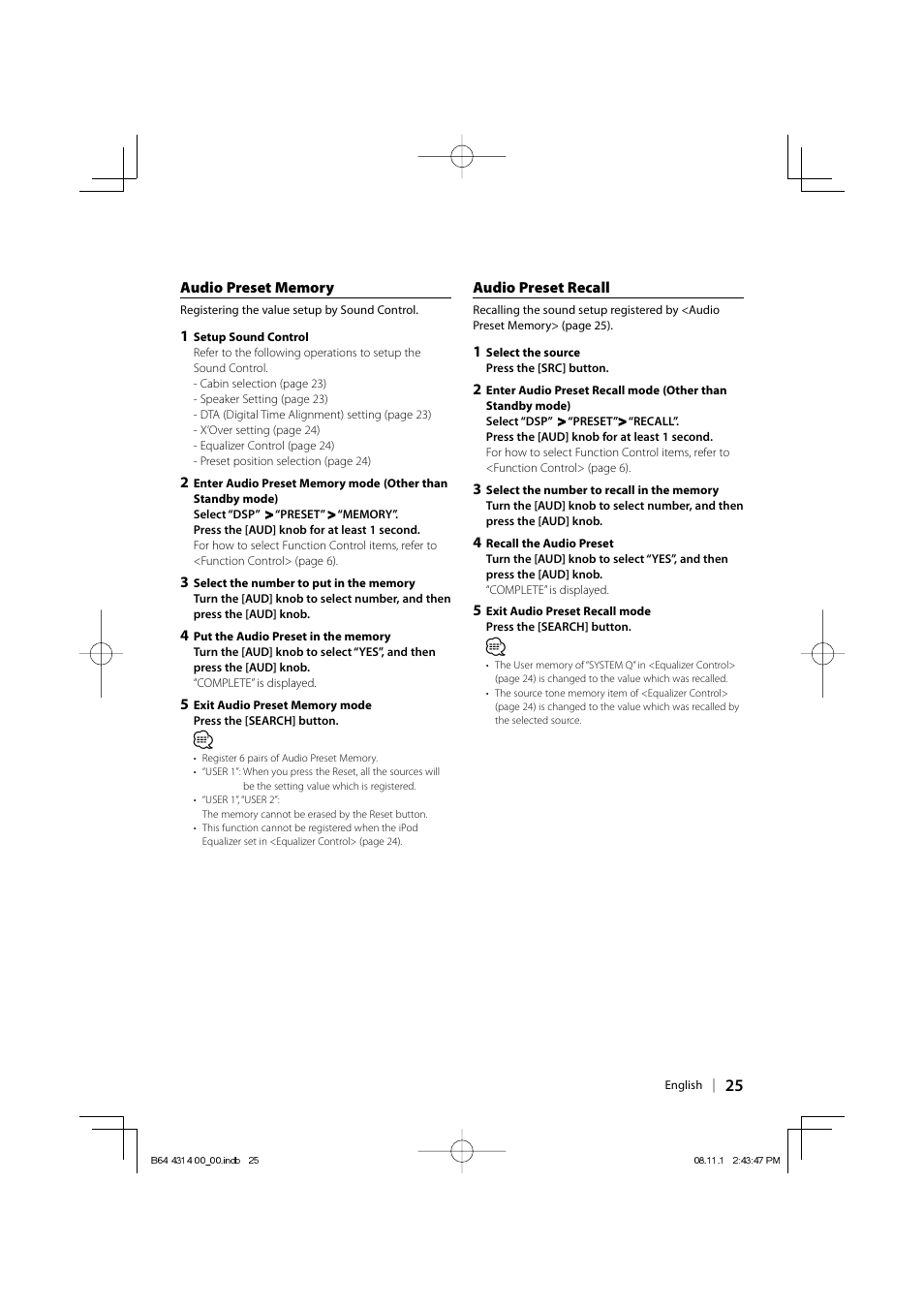 Kenwood KDC-BT742U User Manual | Page 25 / 140