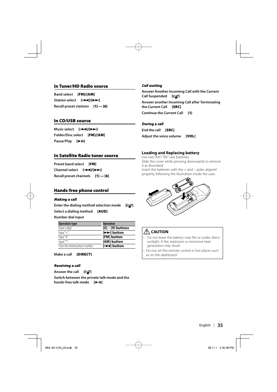 Kenwood KDC-BT742U User Manual | Page 35 / 140