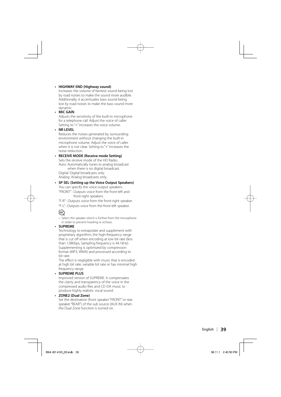 Kenwood KDC-BT742U User Manual | Page 39 / 140