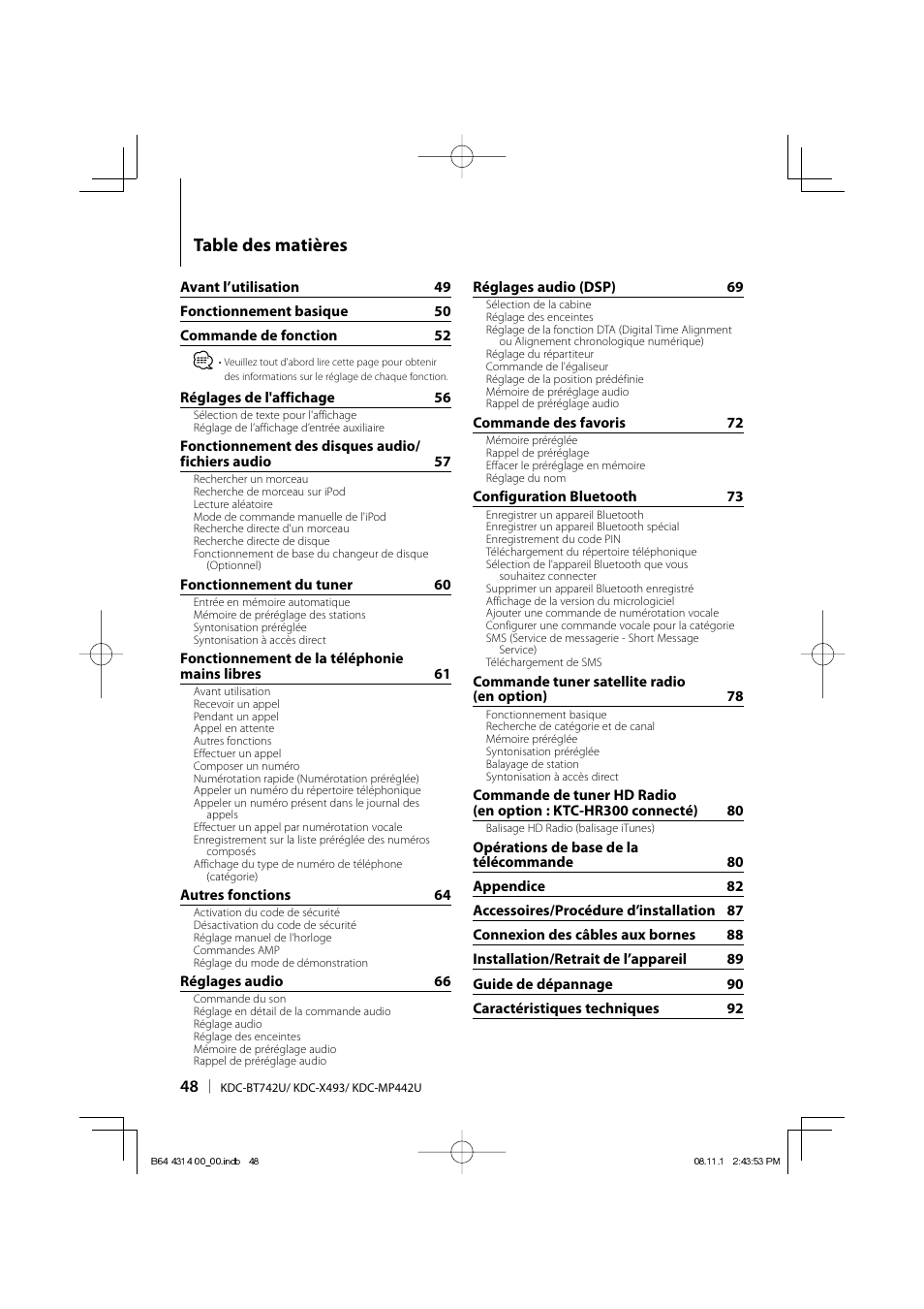 Kenwood KDC-BT742U User Manual | Page 48 / 140