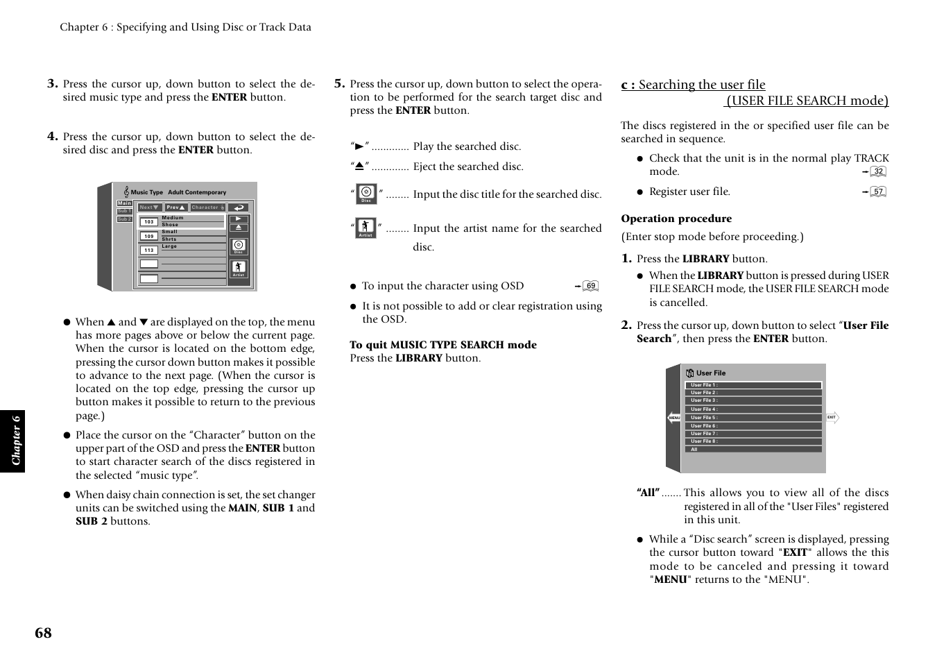 Input the disc title for the searched disc | Kenwood DV-5900M User Manual | Page 68 / 96